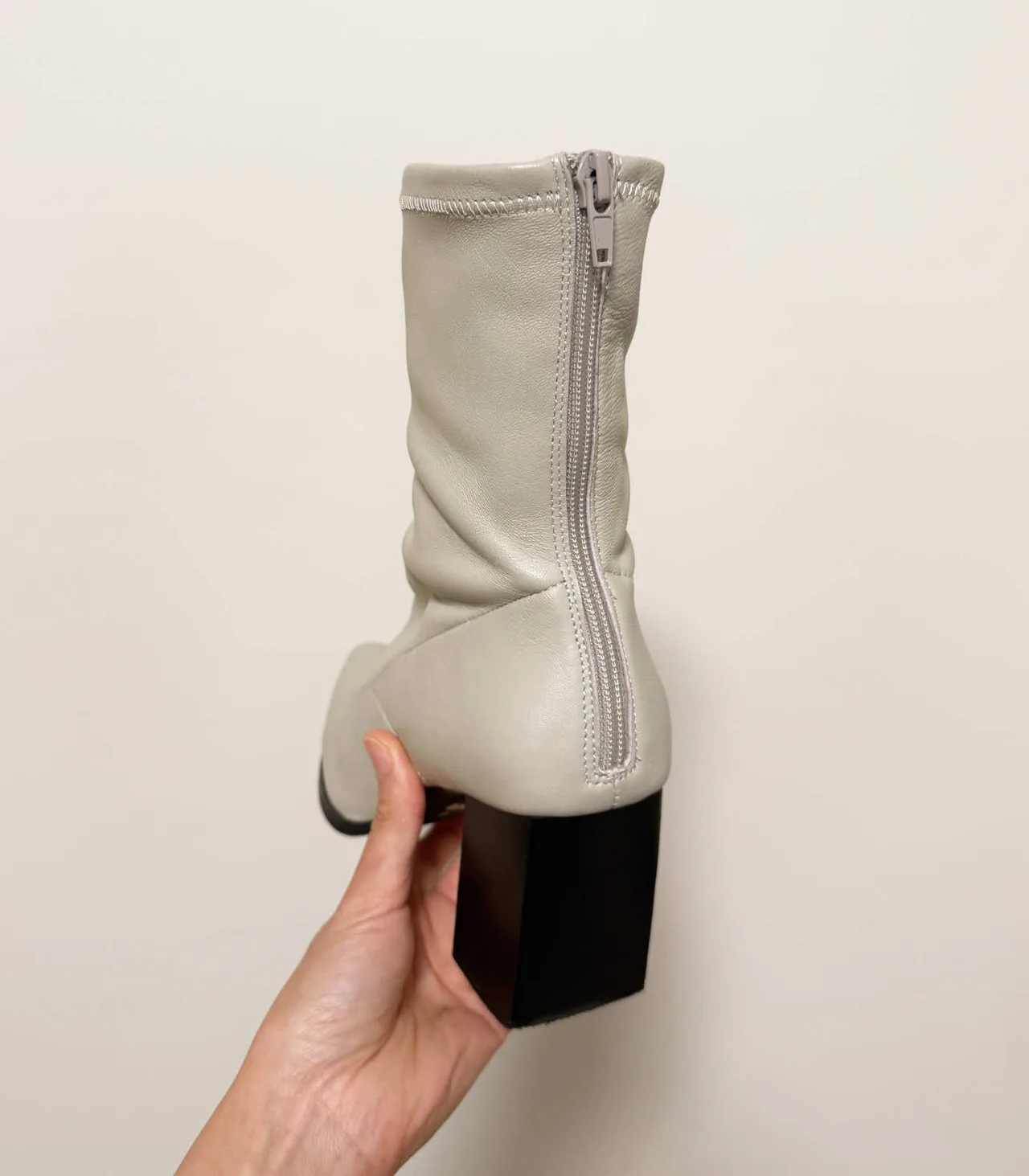 Siren Cream Block Heel Ankle Sock Boots - EU 37 — photo 4