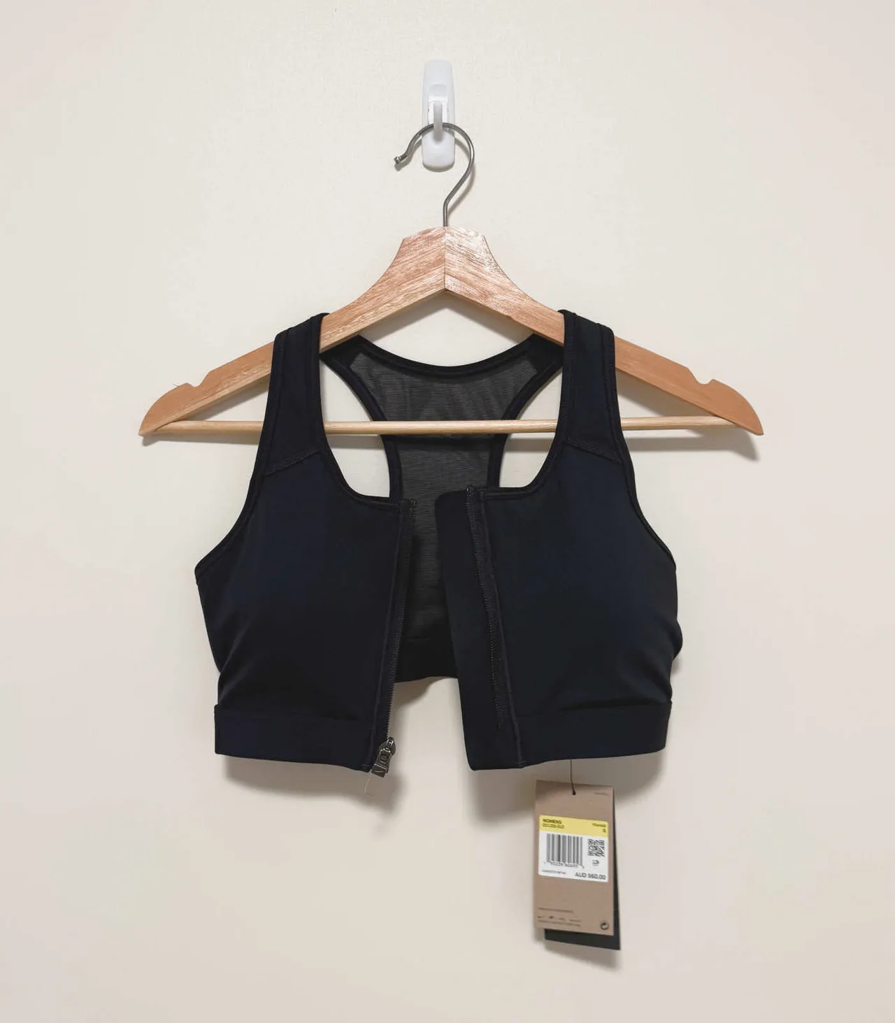 Nike Black Padded Zip-Front Dri-Fit Sports Bra - Small — photo 4