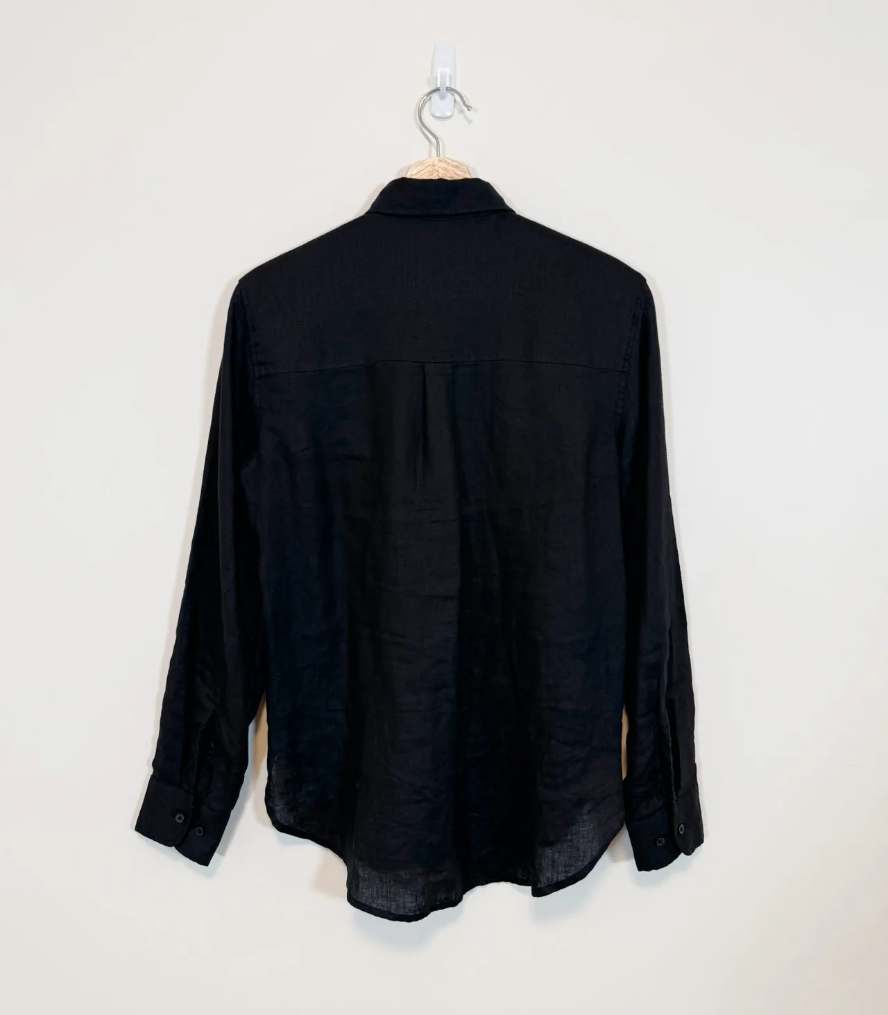 H&M Black Linen Button-Down Shirt - XS — photo 4