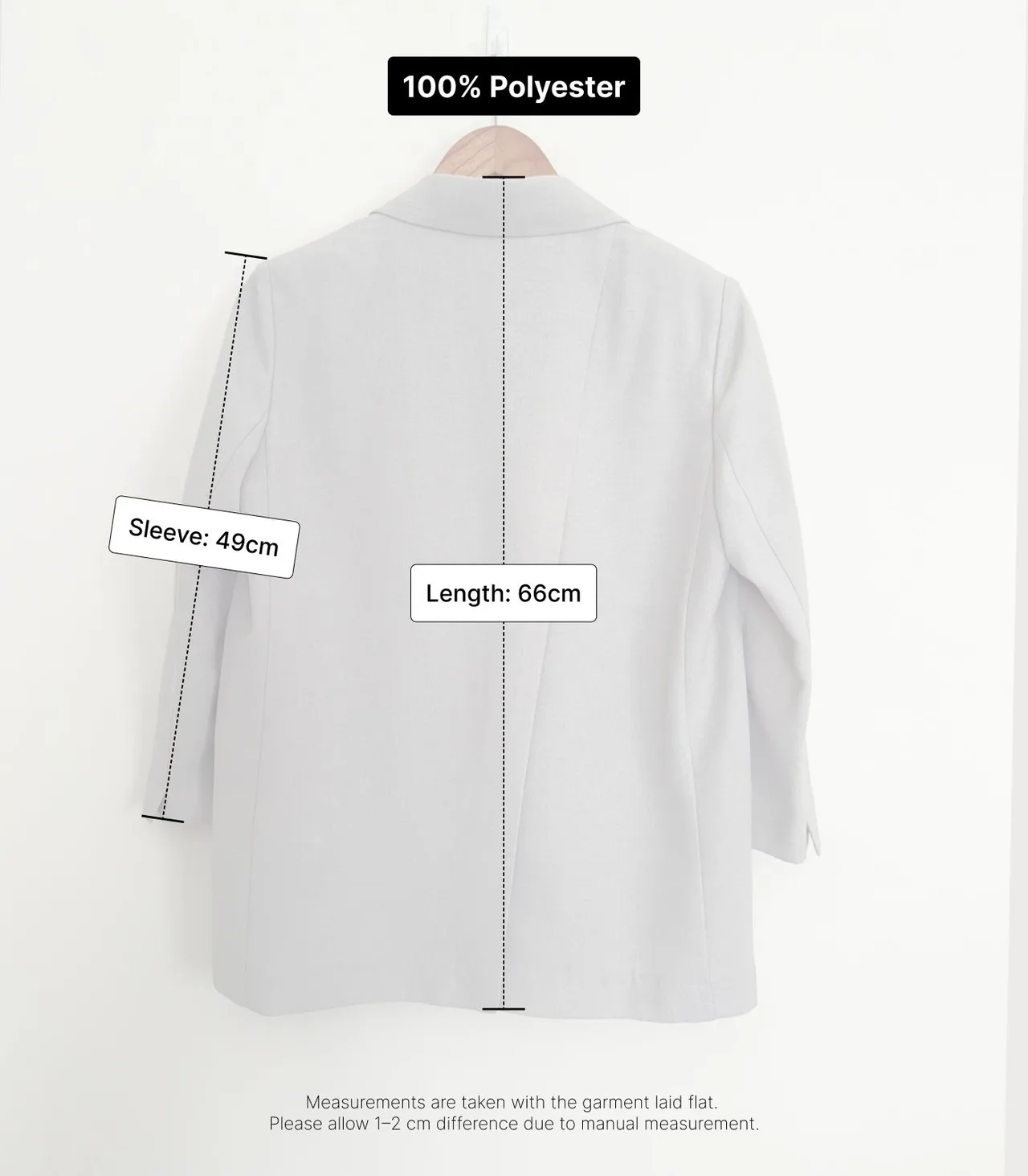 LIST 3/4 Sleeve Light Grey Summer Blazer - Small — photo 11