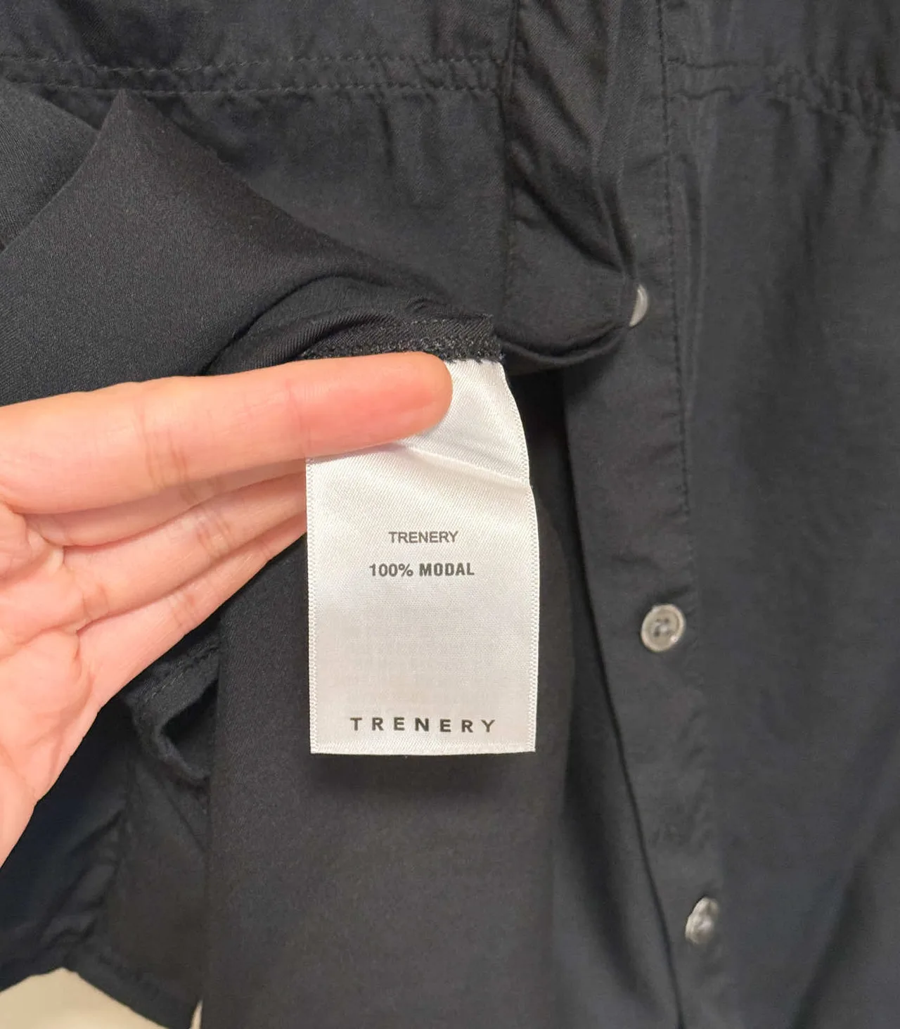 Trenery Women's Black Modal Button-down Shirt - XS — photo 10