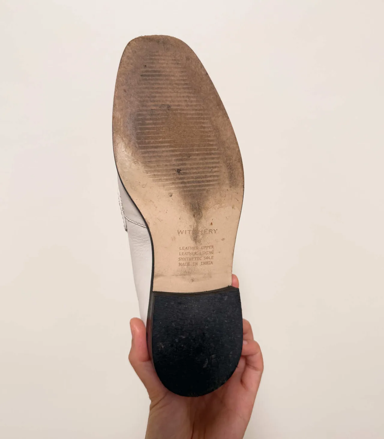 Witchery Ecru Leather Loafer - EU 36 (runs large) — photo 4