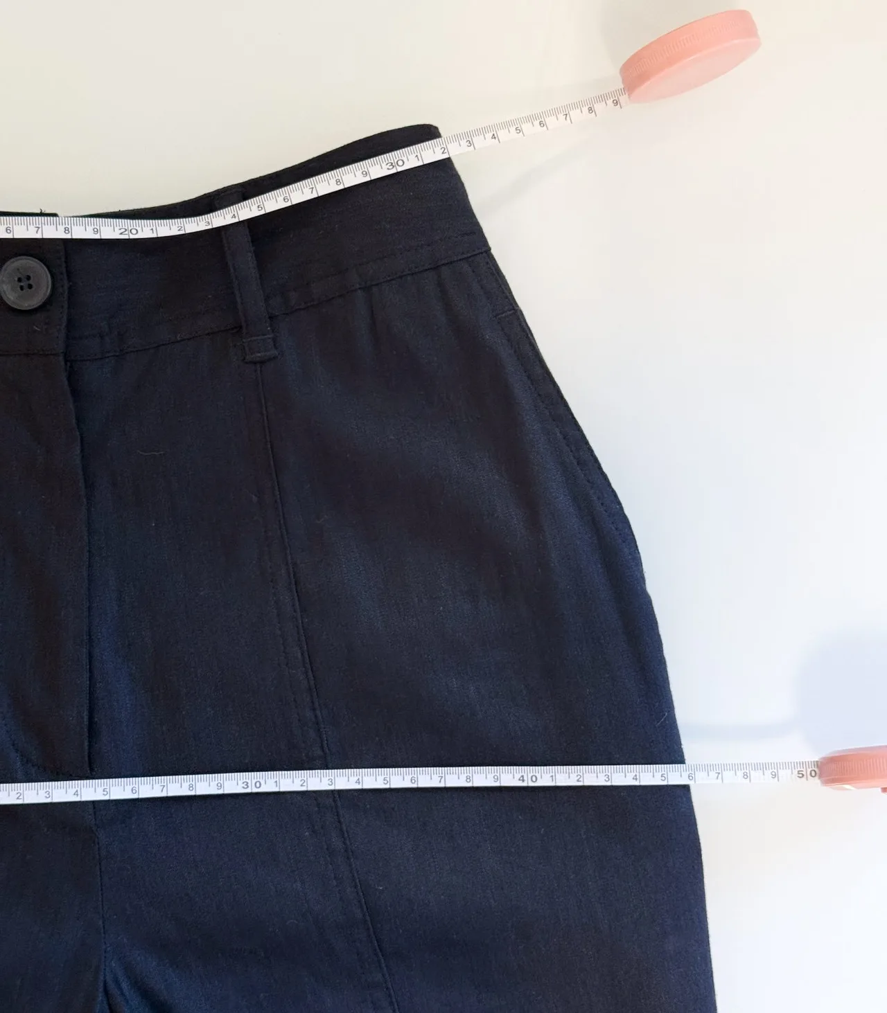 Witchery Black Linen Trousers with Waist Tie - AU 4 — photo 8