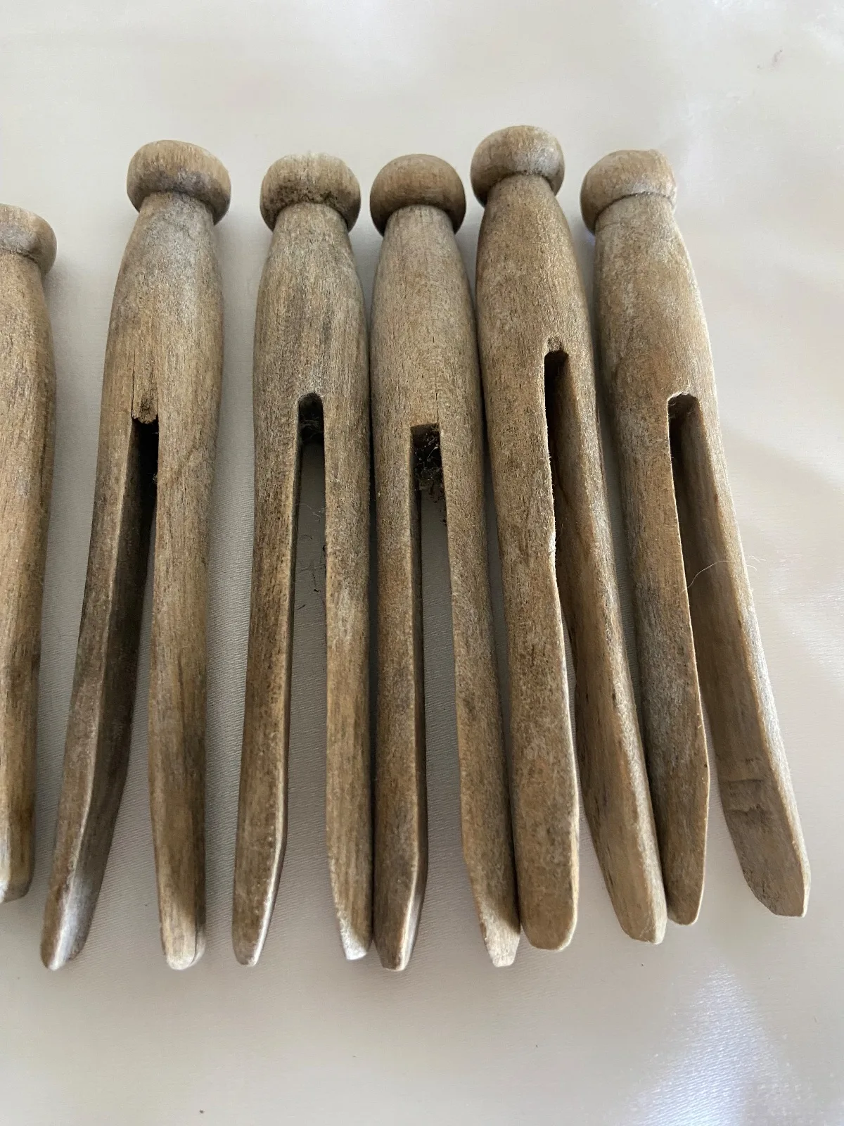14 Vintage wooden dolly pegs, for art, craft or display — photo 5