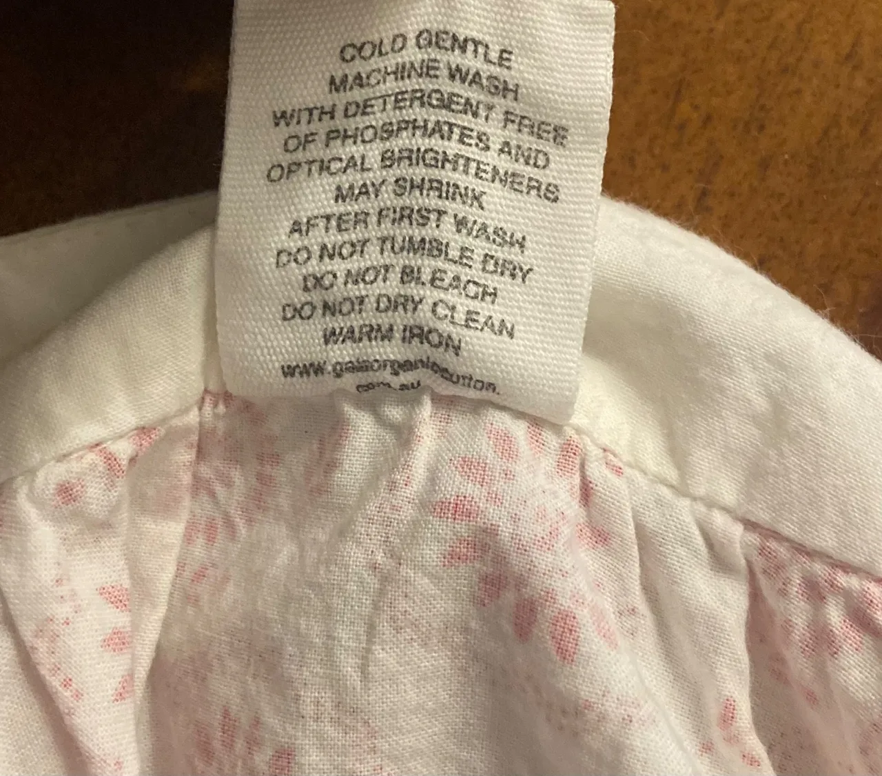 Gaia Dress Size 1 Organic Cotton Red and White Flower Pattern — photo 9