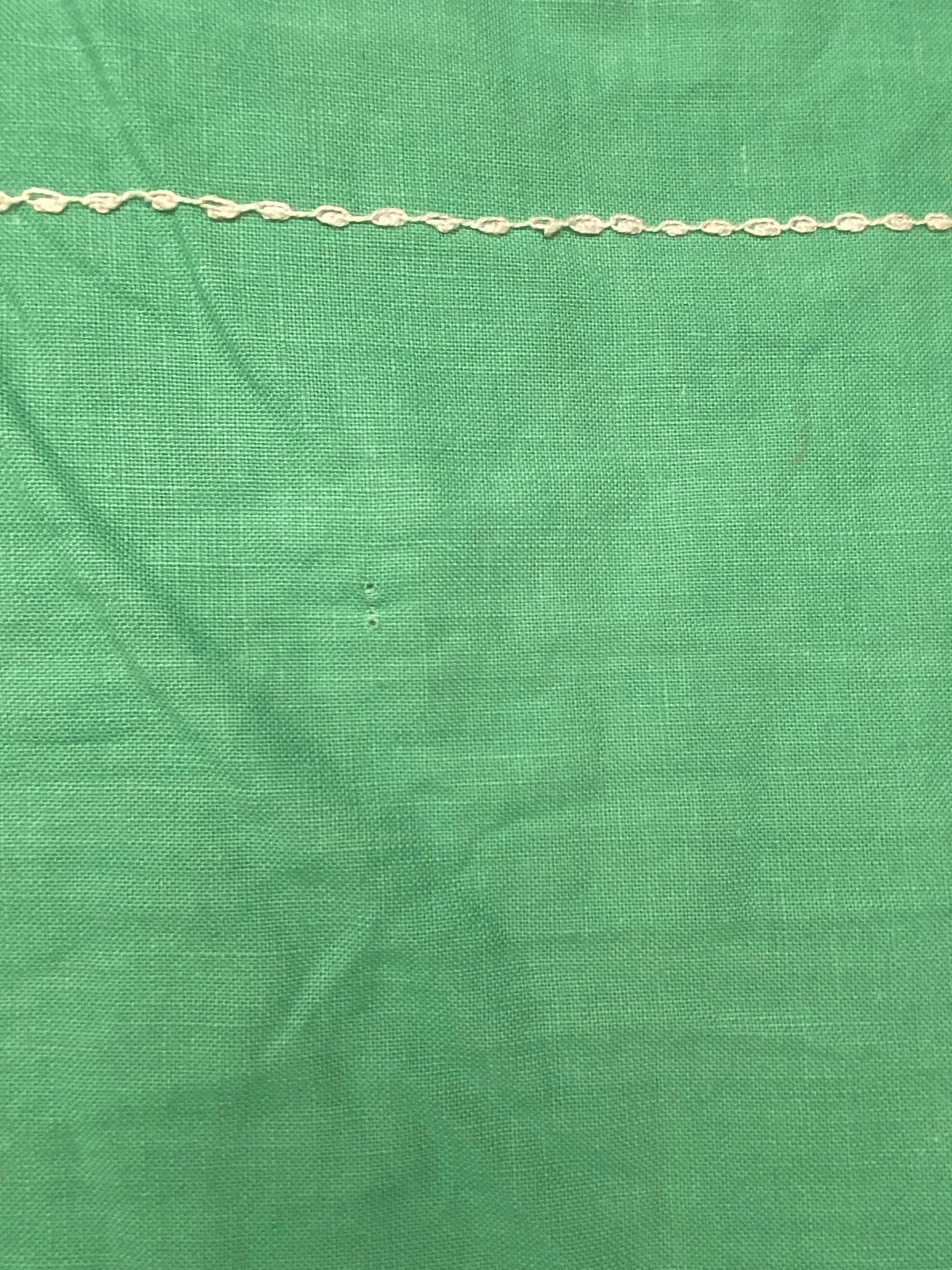 Vintage 1950s Mint Green Tablecloth Handmade Great Condition — photo 3