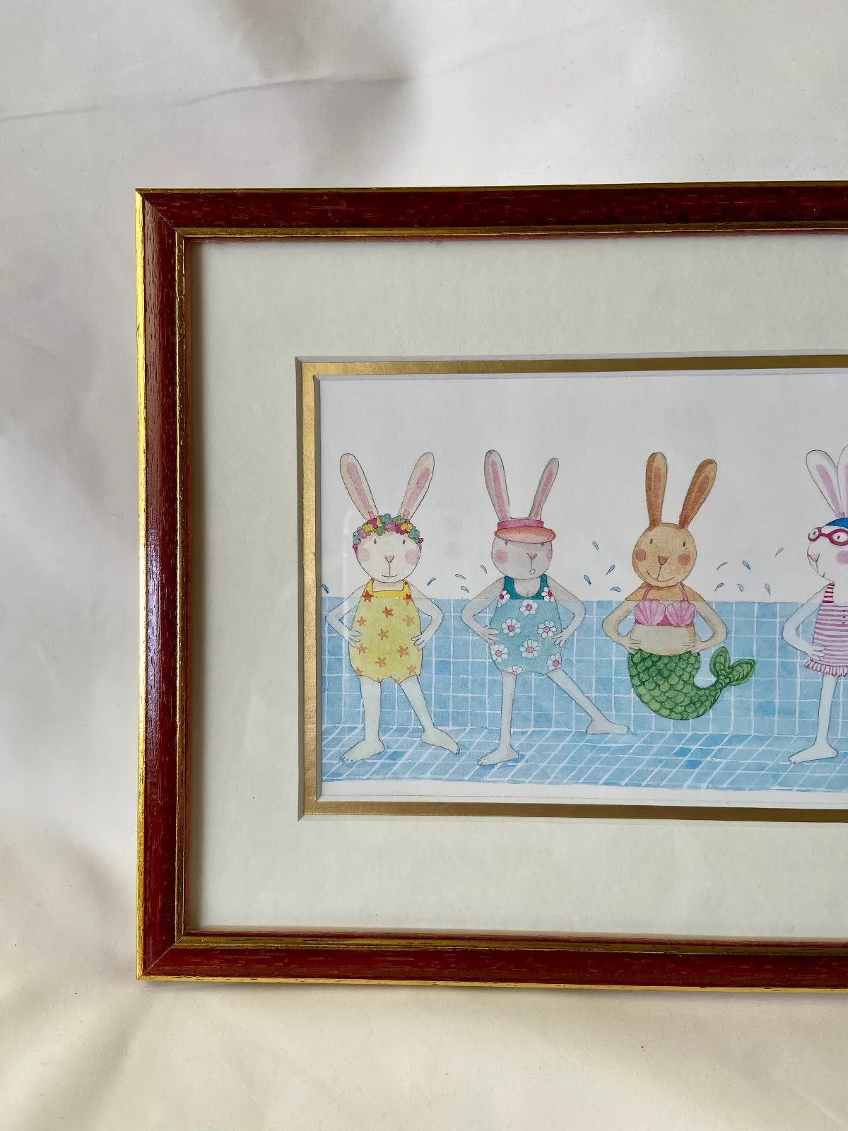 Ruby Red Shoes Bookleaf in Wooden Frame. Swimming with her Grandmother Babushka — photo 2
