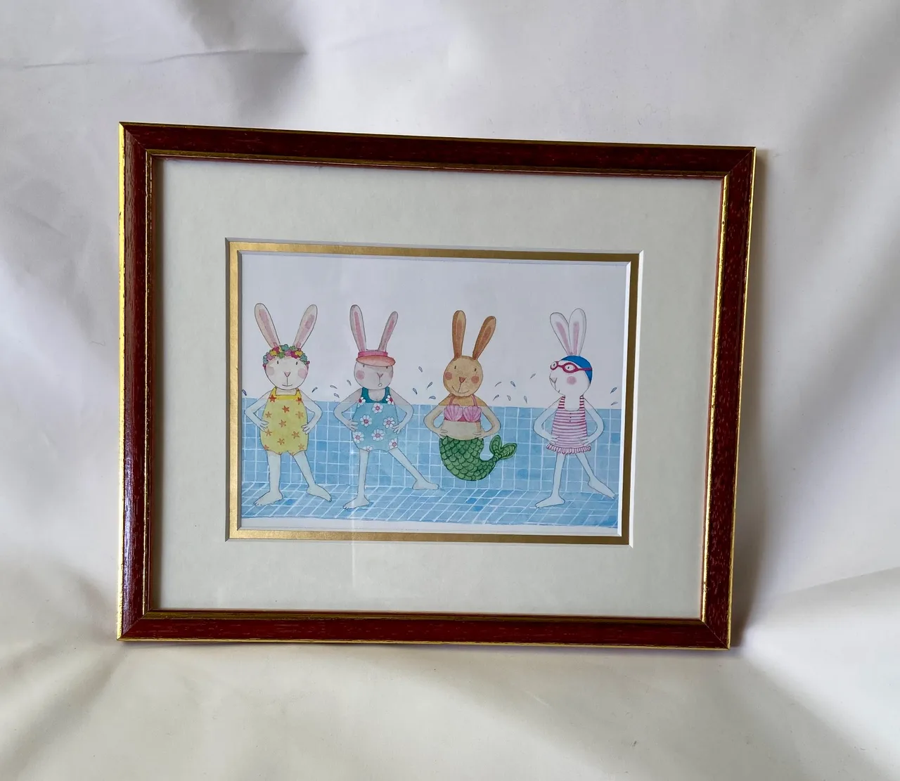 Ruby Red Shoes Bookleaf in Wooden Frame. Swimming with her Grandmother Babushka — photo 5