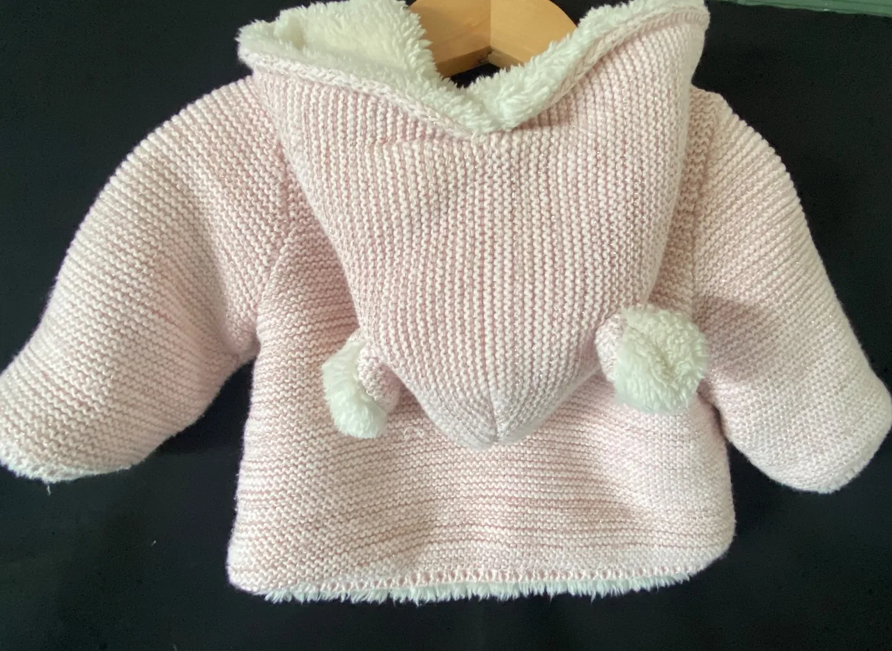 Baby Gap Pink Jacket With Bear Ears size 000 Very Good Condition — photo 2