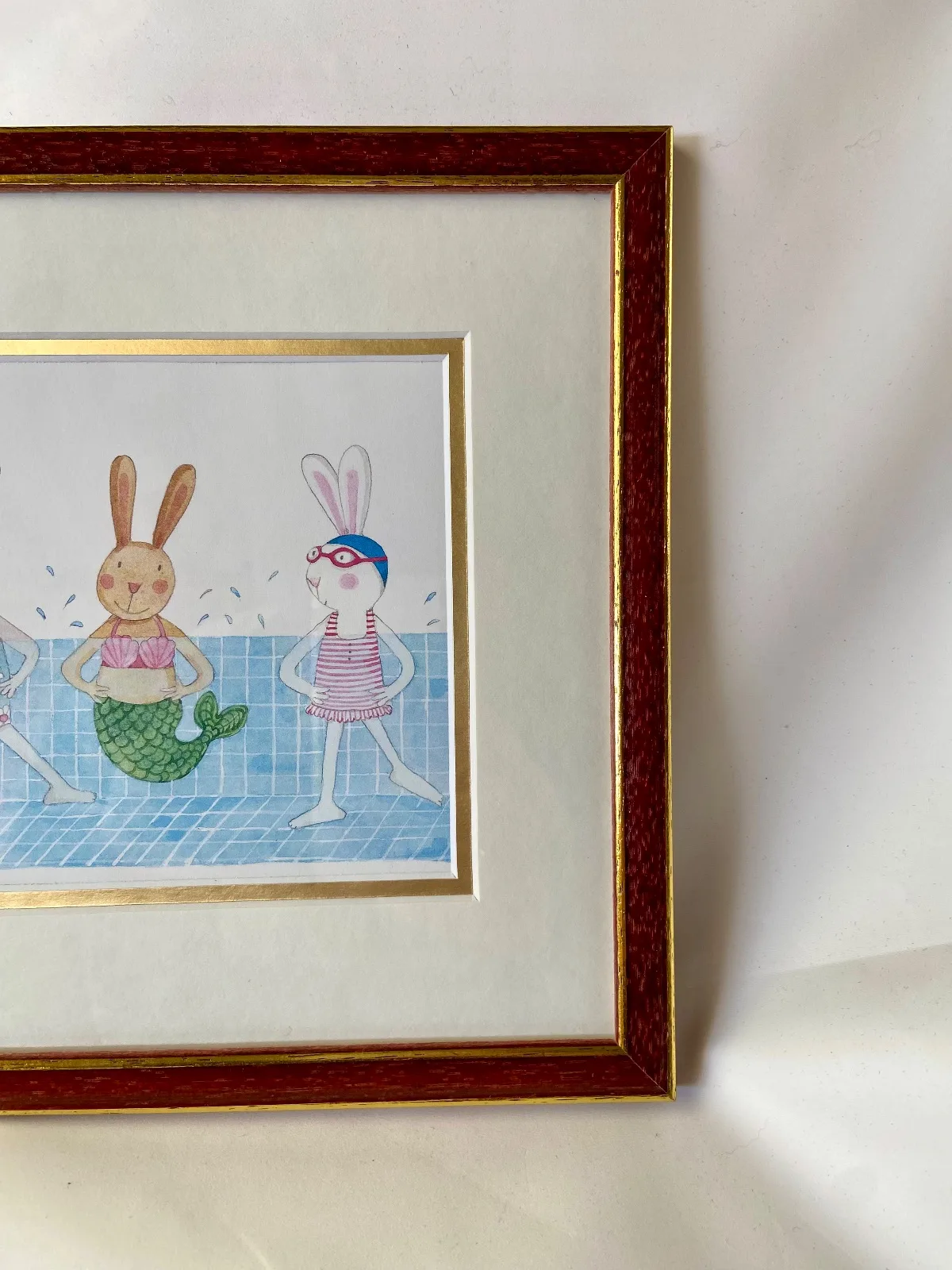 Ruby Red Shoes Bookleaf in Wooden Frame. Swimming with her Grandmother Babushka — photo 4