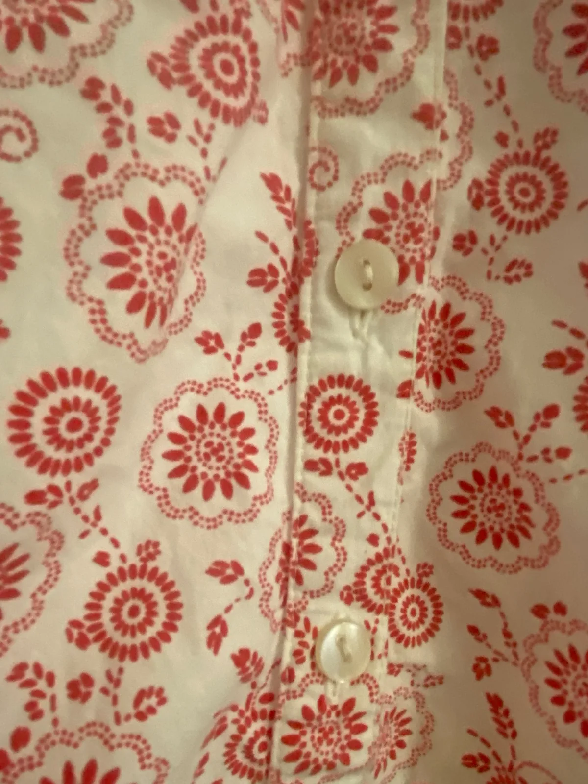 Gaia Dress Size 1 Organic Cotton Red and White Flower Pattern — photo 5