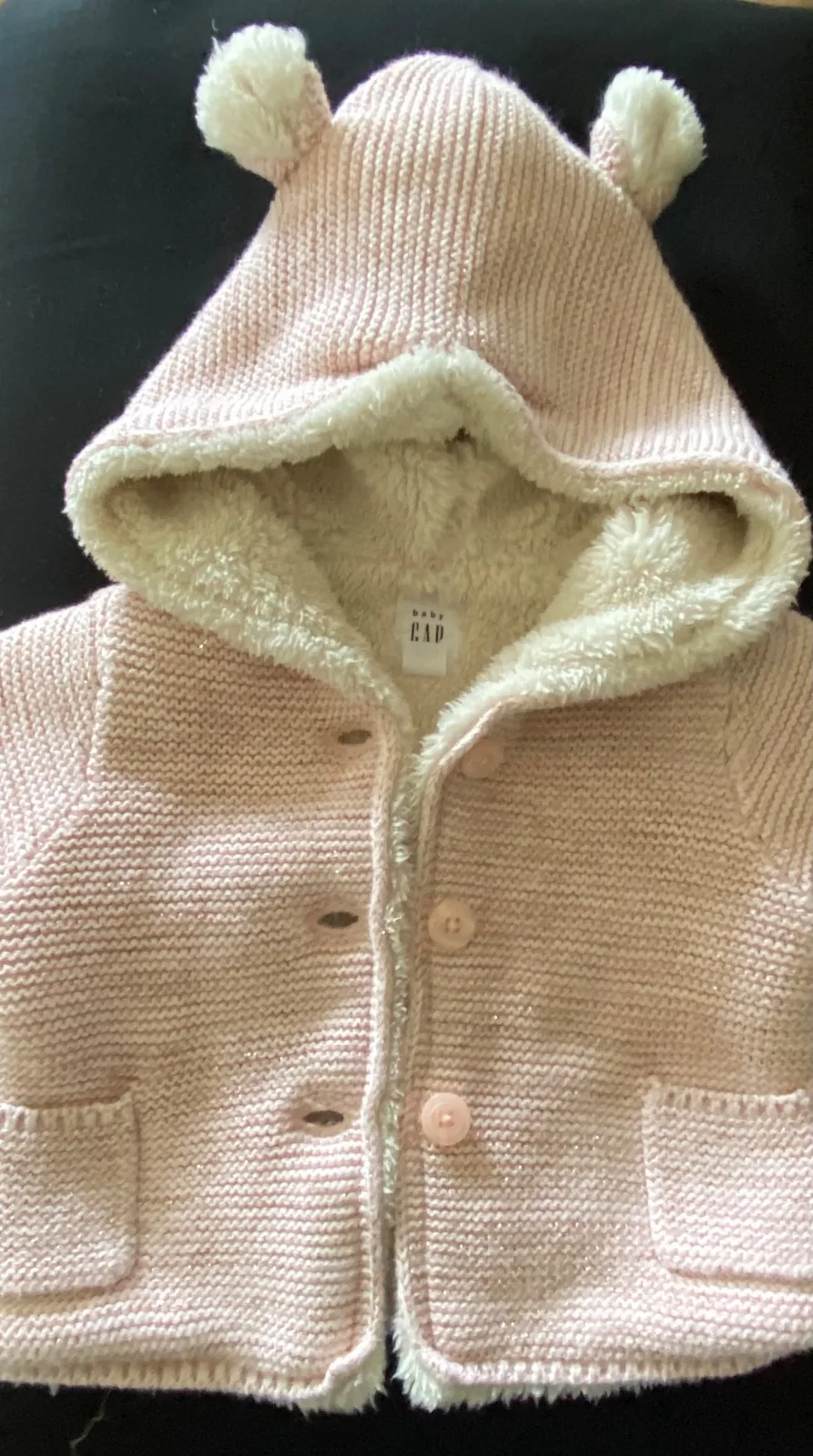 Baby Gap Pink Jacket With Bear Ears size 000 Very Good Condition — photo 7