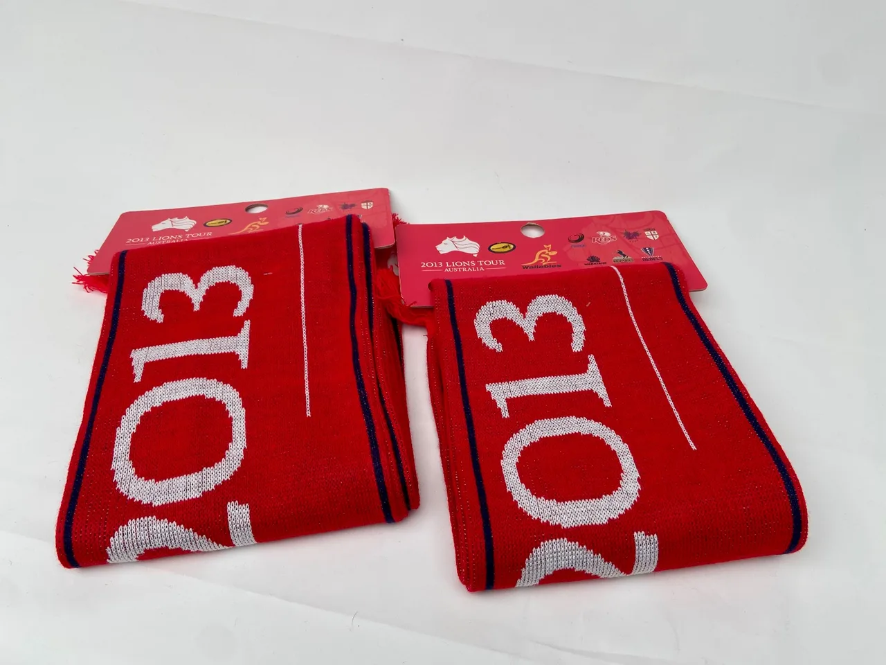 2 Lions Rugby 2013 Tour Scarf Wallabies Rugby Australia Red — photo 10