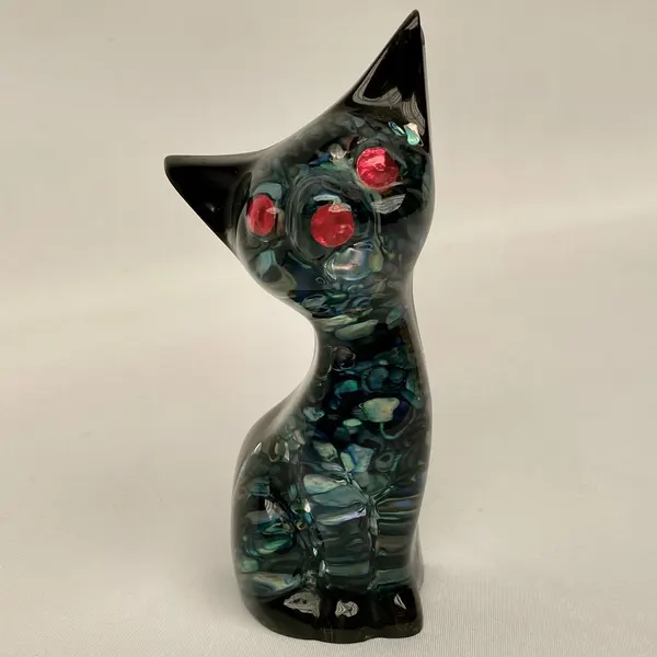 Vintage Paua Shell Cat