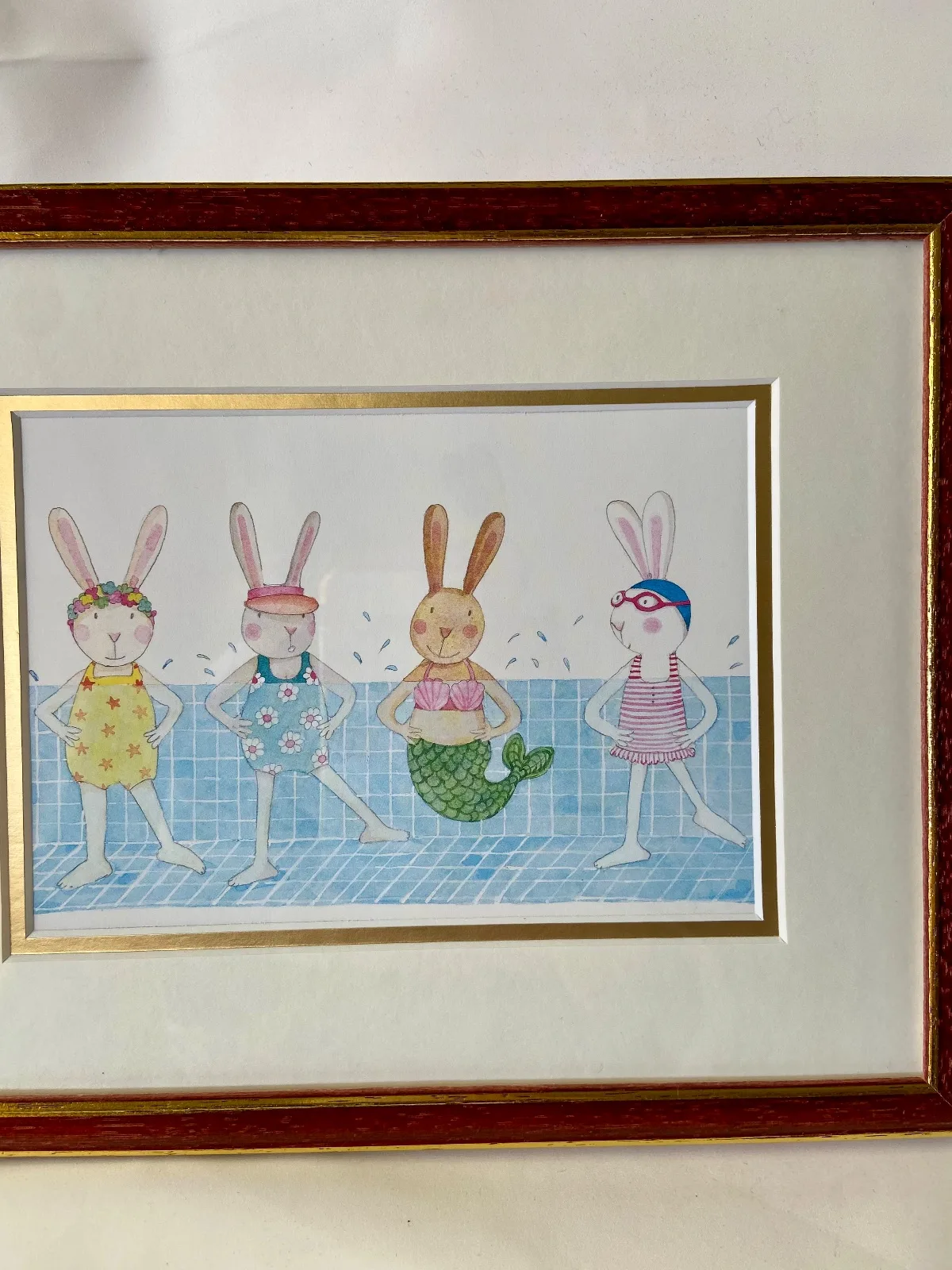 Ruby Red Shoes Bookleaf in Wooden Frame. Swimming with her Grandmother Babushka — photo 3