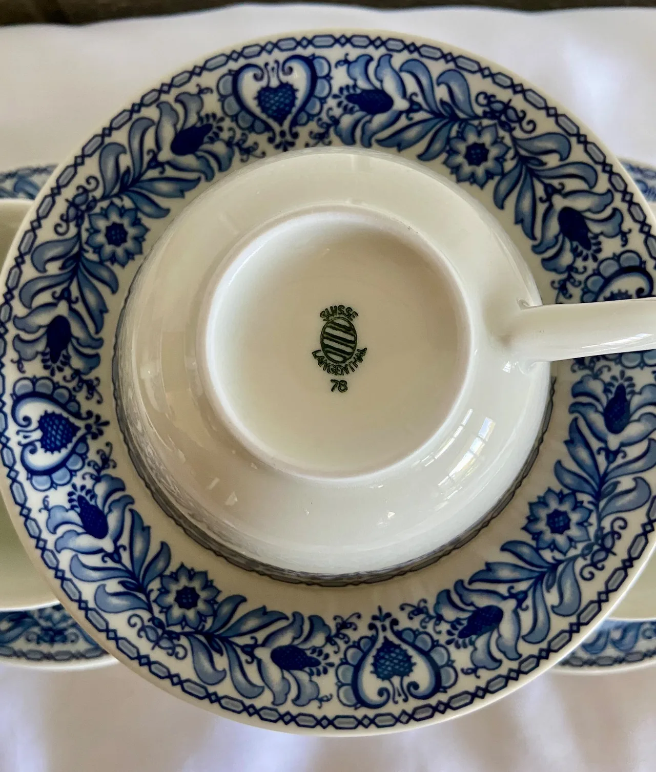 5 Vintage 1978 Swiss Cups and Saucer by Suisse Langenthal — photo 4