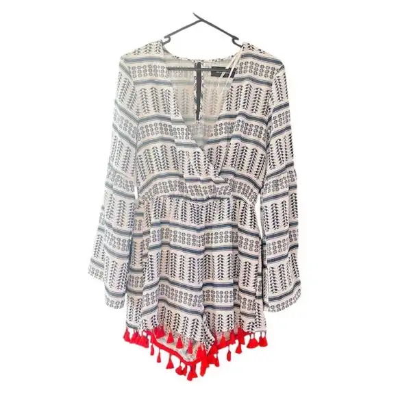 Minkpink Aztec tassel playsuit xs