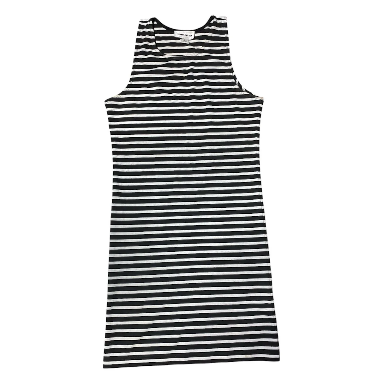 Simona Black & White Striped Sleeveless Bodycon Mini Dress Size S   Aus 10 – photo 2