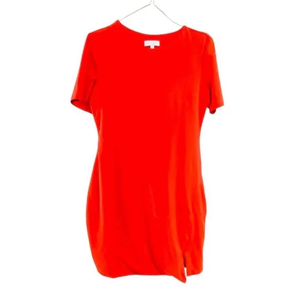 -Kookai red short-sleeve bodycon mini dress.app 10