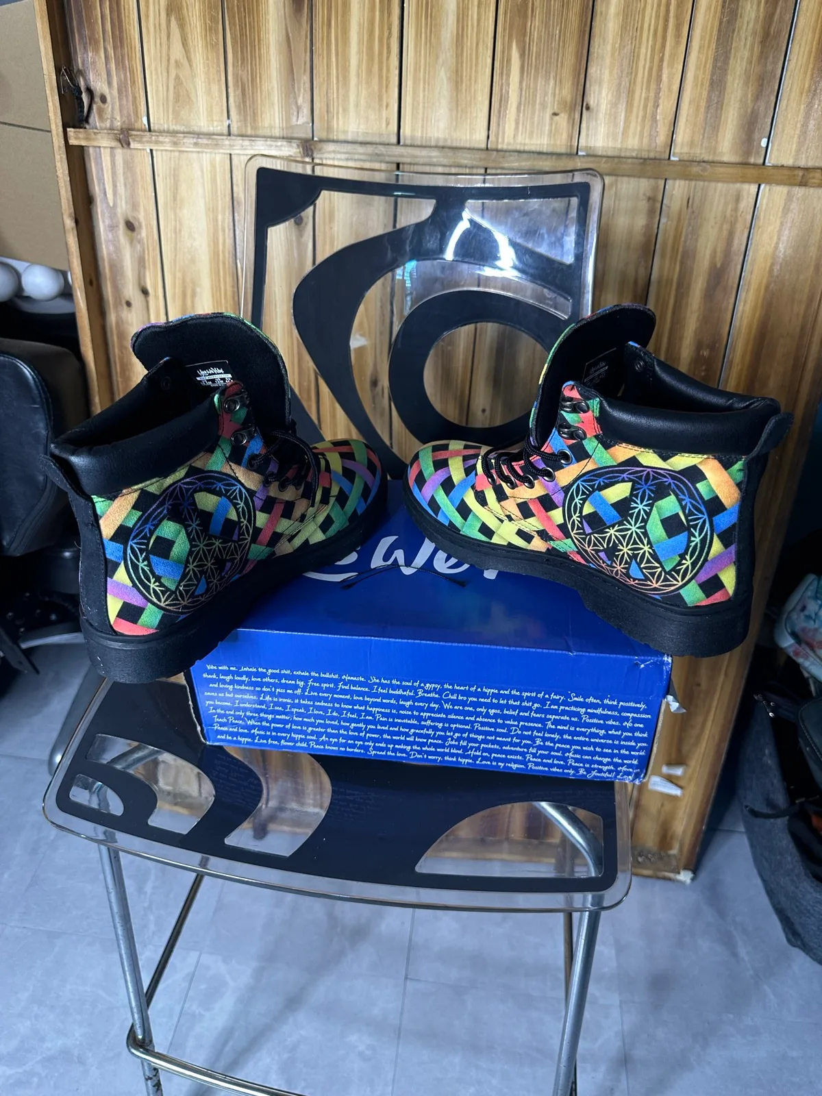Yes We Vibe - Rainbow Boots US12 — photo 4