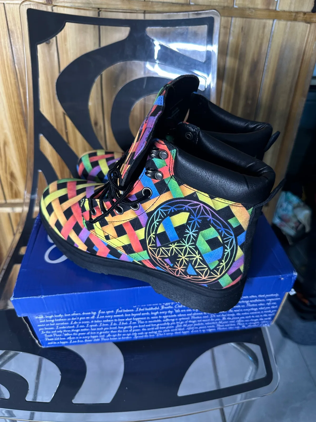 Yes We Vibe - Rainbow Boots US12 — photo 2