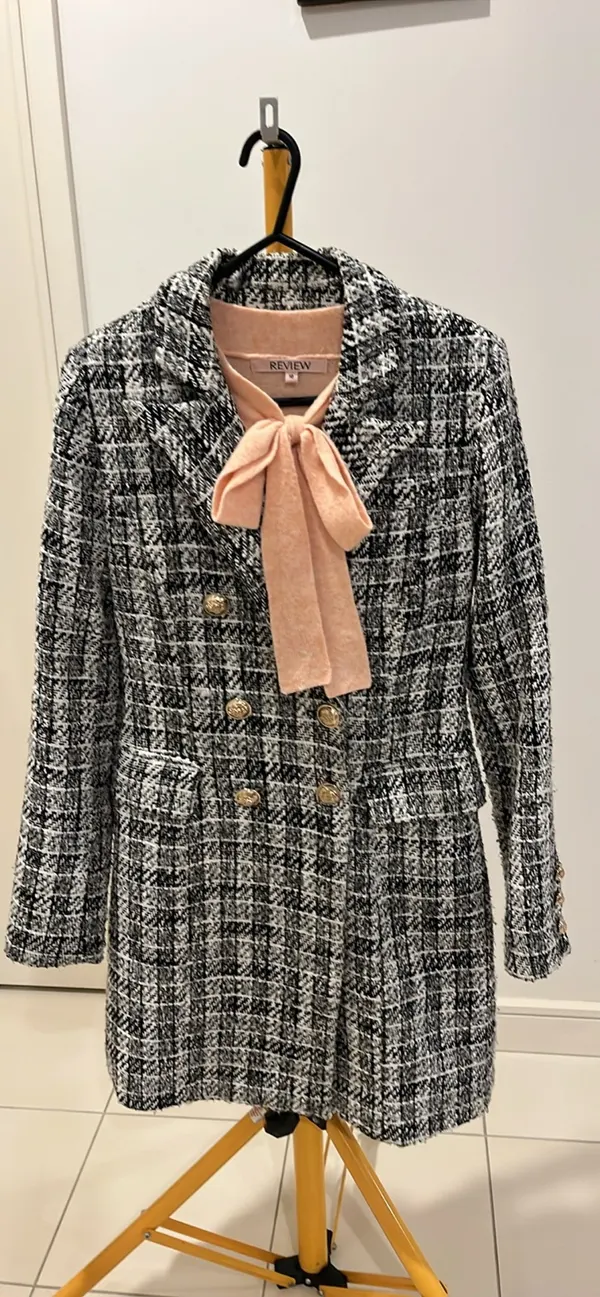 Classic black and white coat