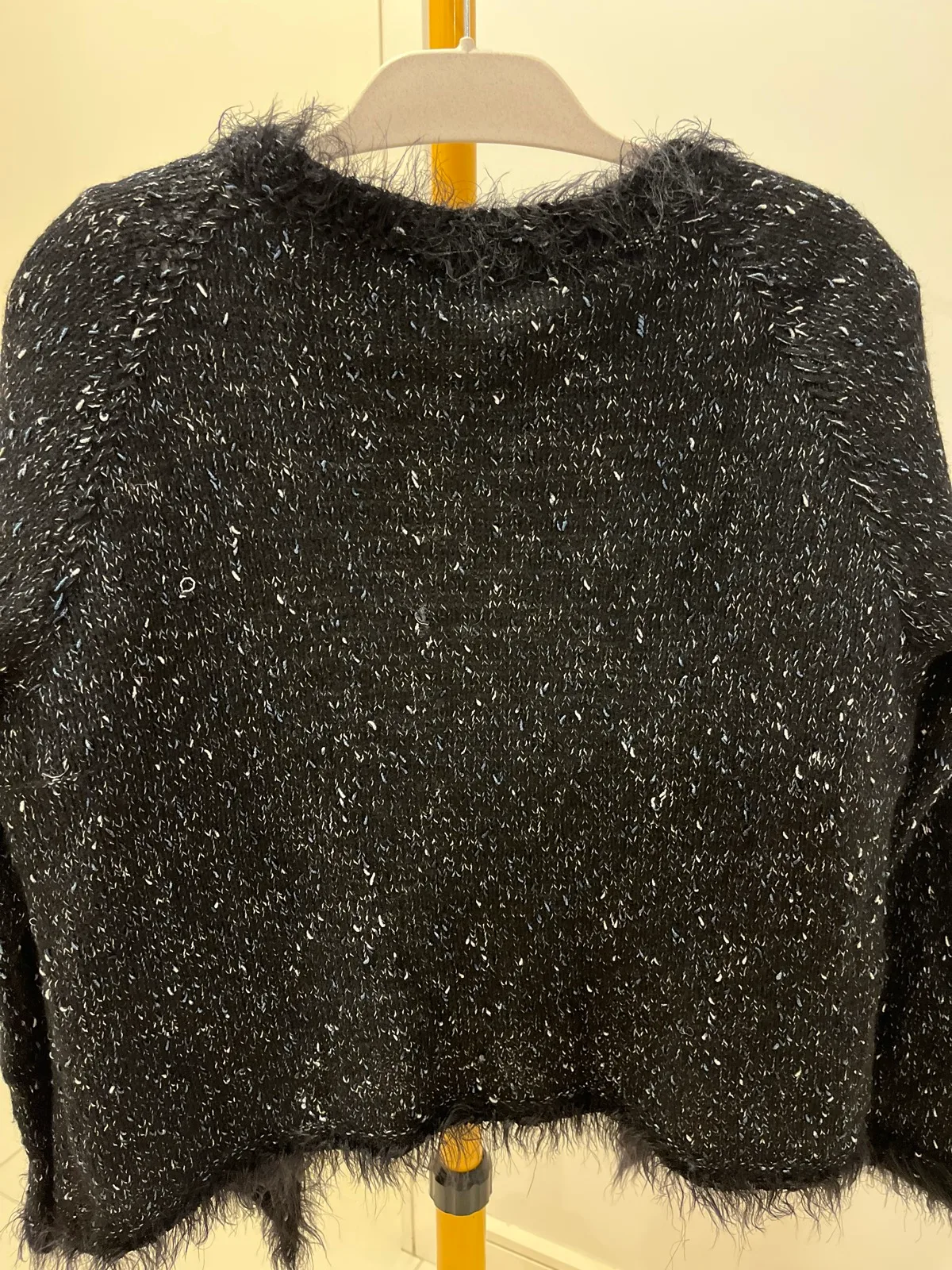 Black Cardigan and black & white stripe Tshirt — photo 3