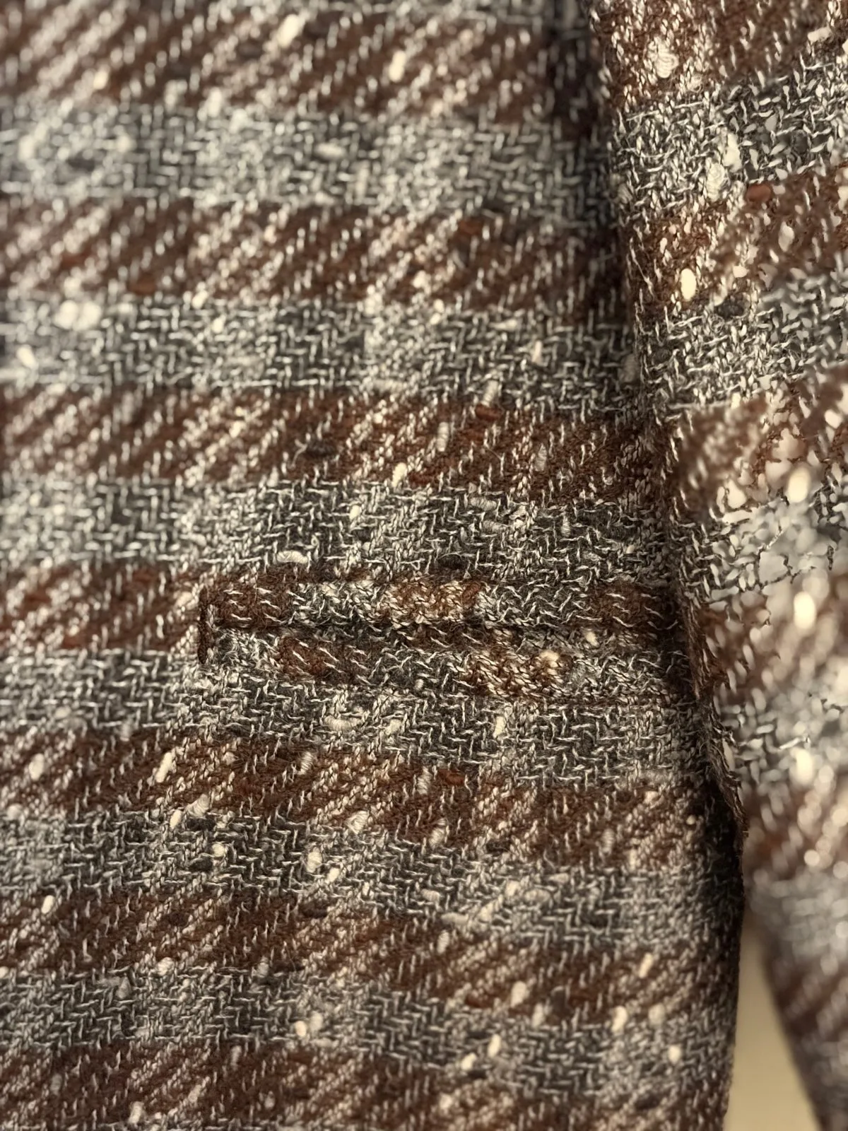 Vintage classic women's woven tweed jacket Size M-L — photo 5