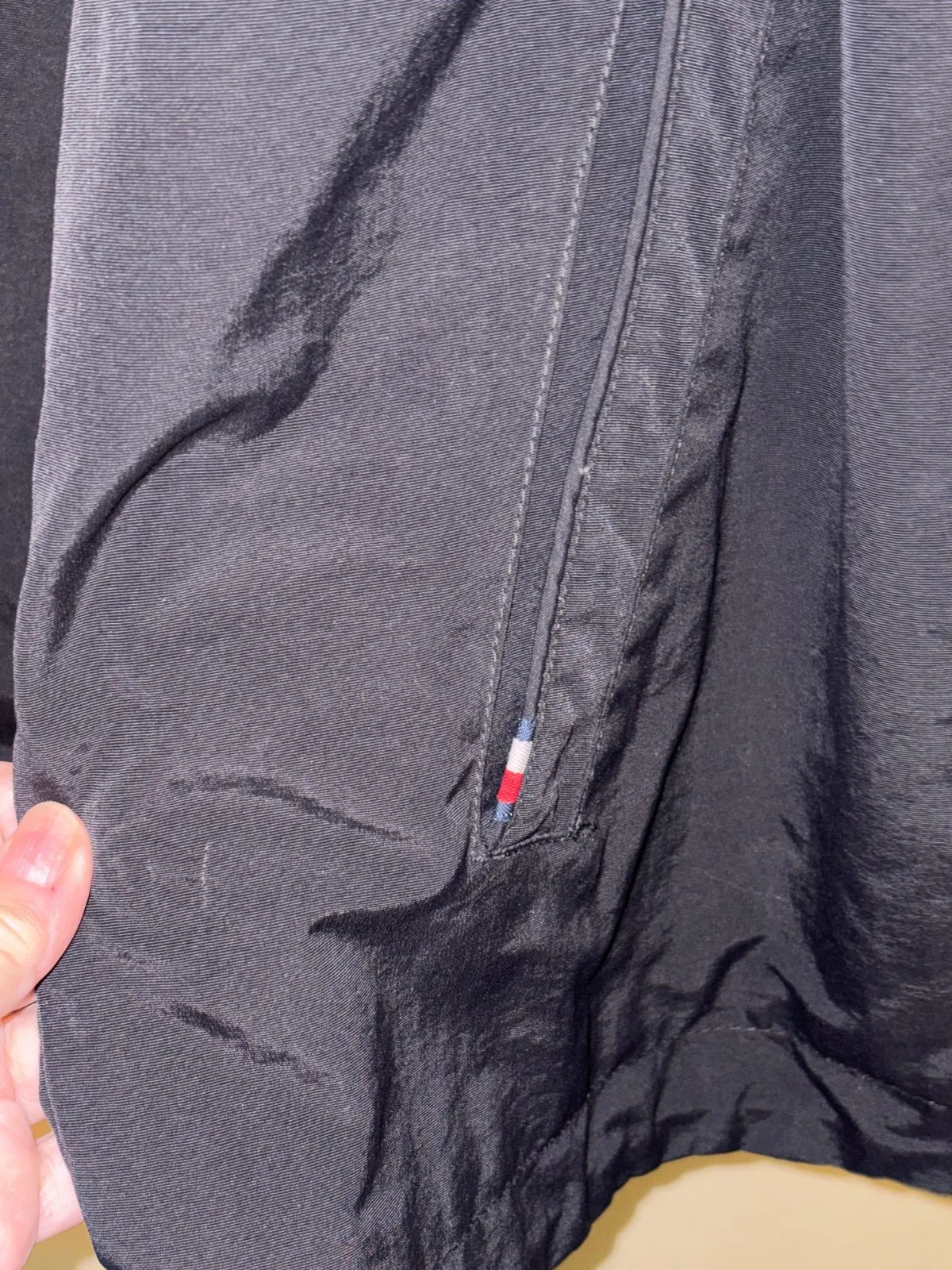 Tommy Hilfiger Windbreaker Jacket Men's Black Hooded Water Resistant — photo 6