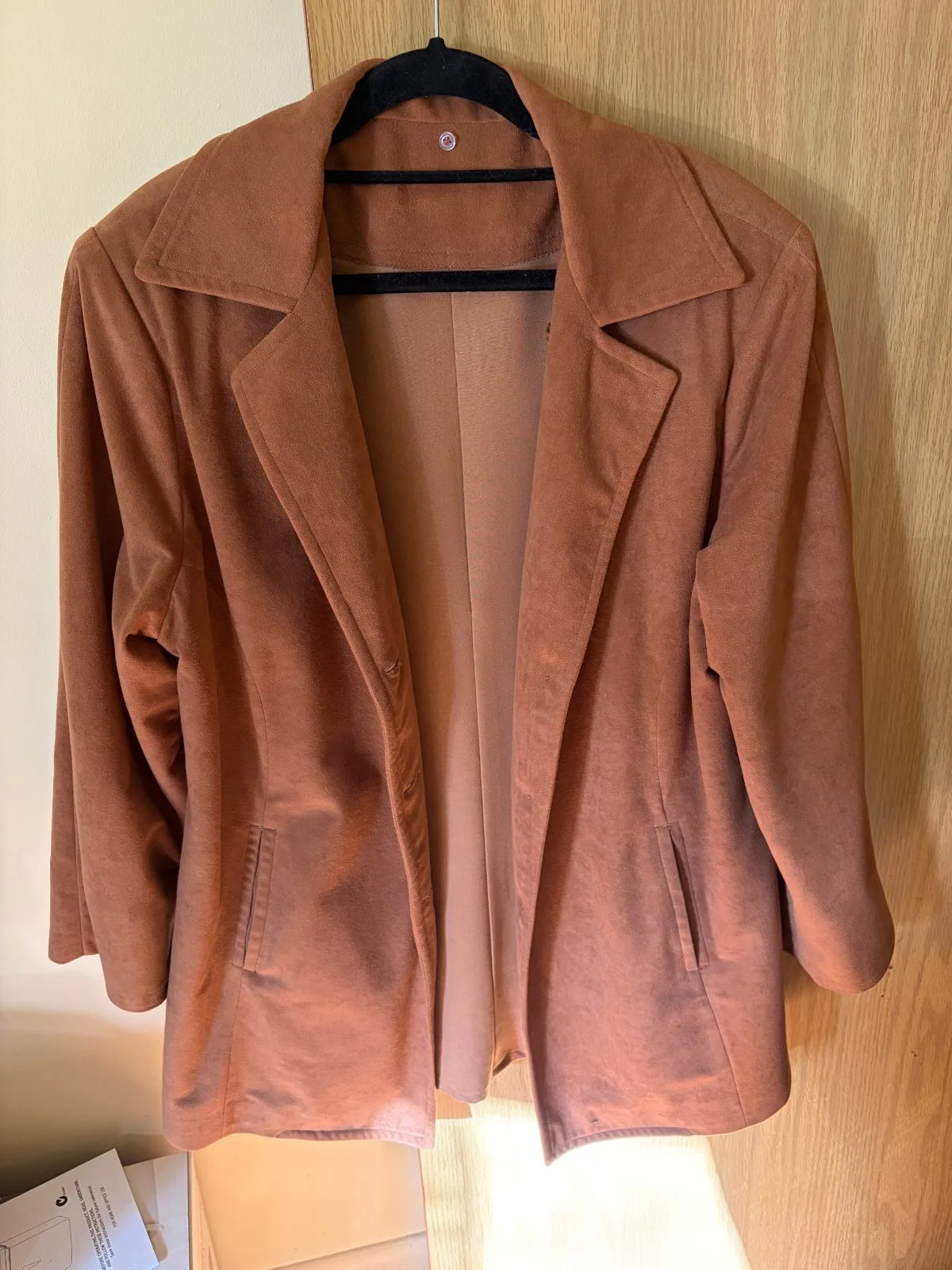 Hand‑Made Suede‑Look Jacket – New — photo 2