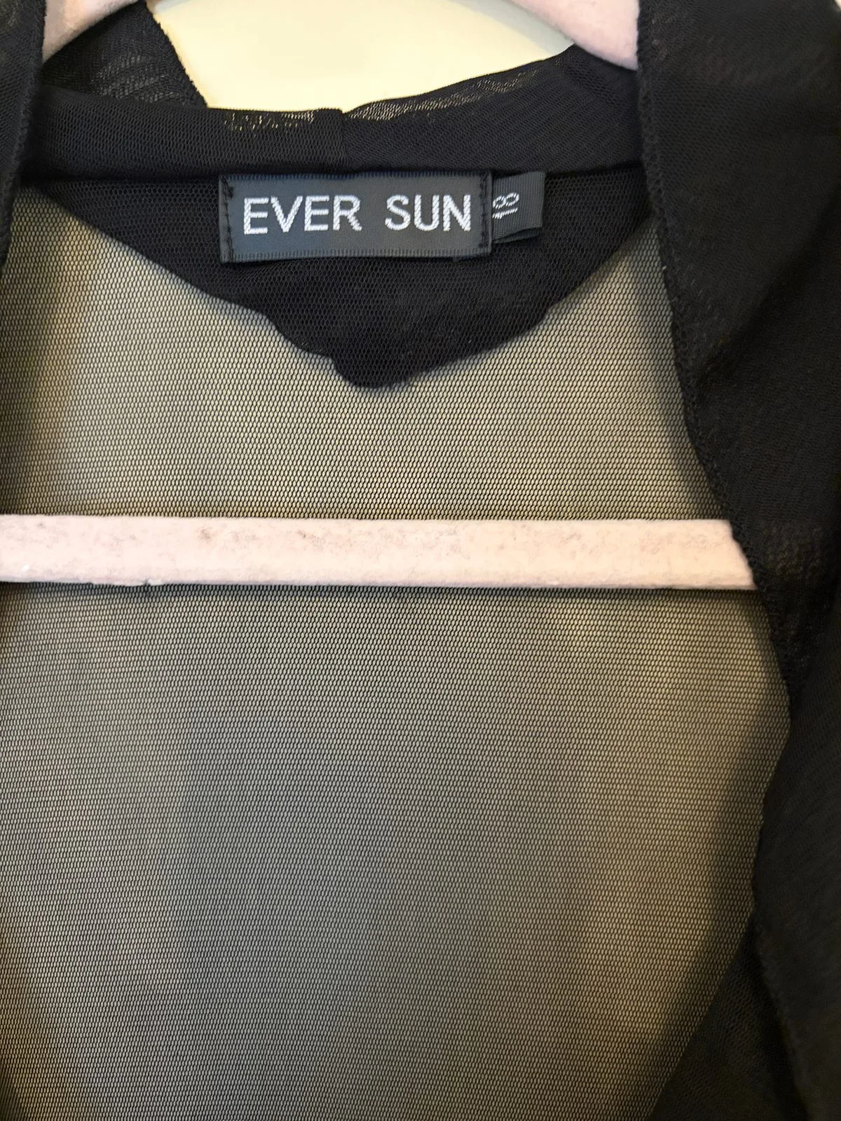Vintage Ever Sun Black Sheer Overdress Goth Ruffle Size 18 — photo 3