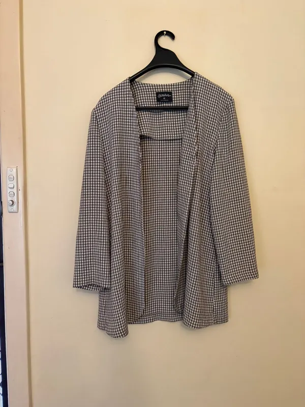 Stitches Women's Light Jacket - Gingham Green - Size 12