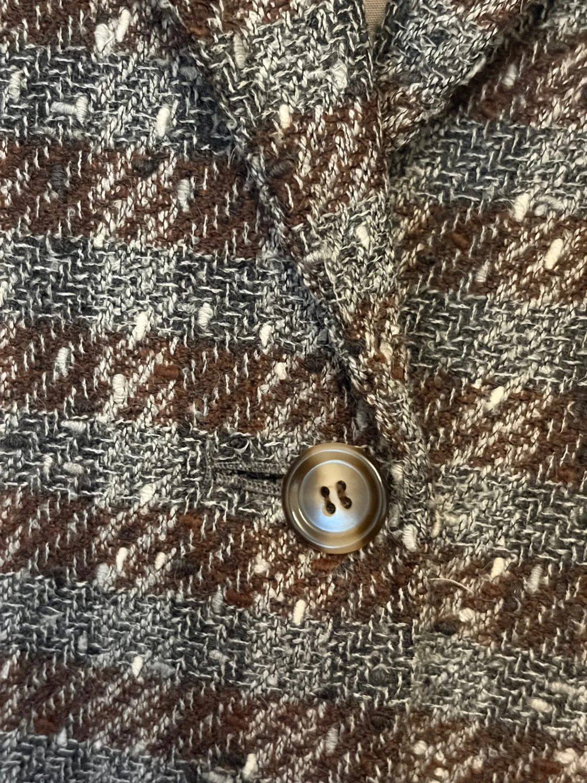 Vintage classic women's woven tweed jacket Size M-L — photo 4