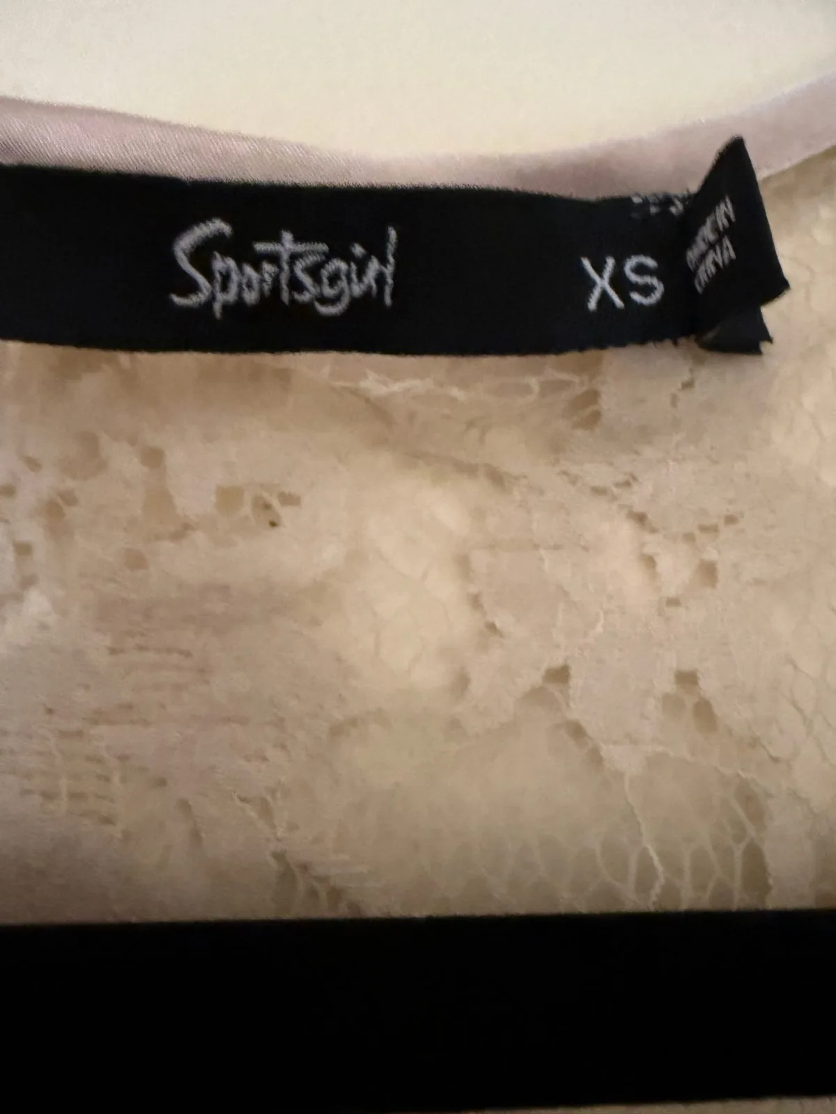 Vintage Sportsgirl Women's Cream Sheer Lace Top XS — photo 4