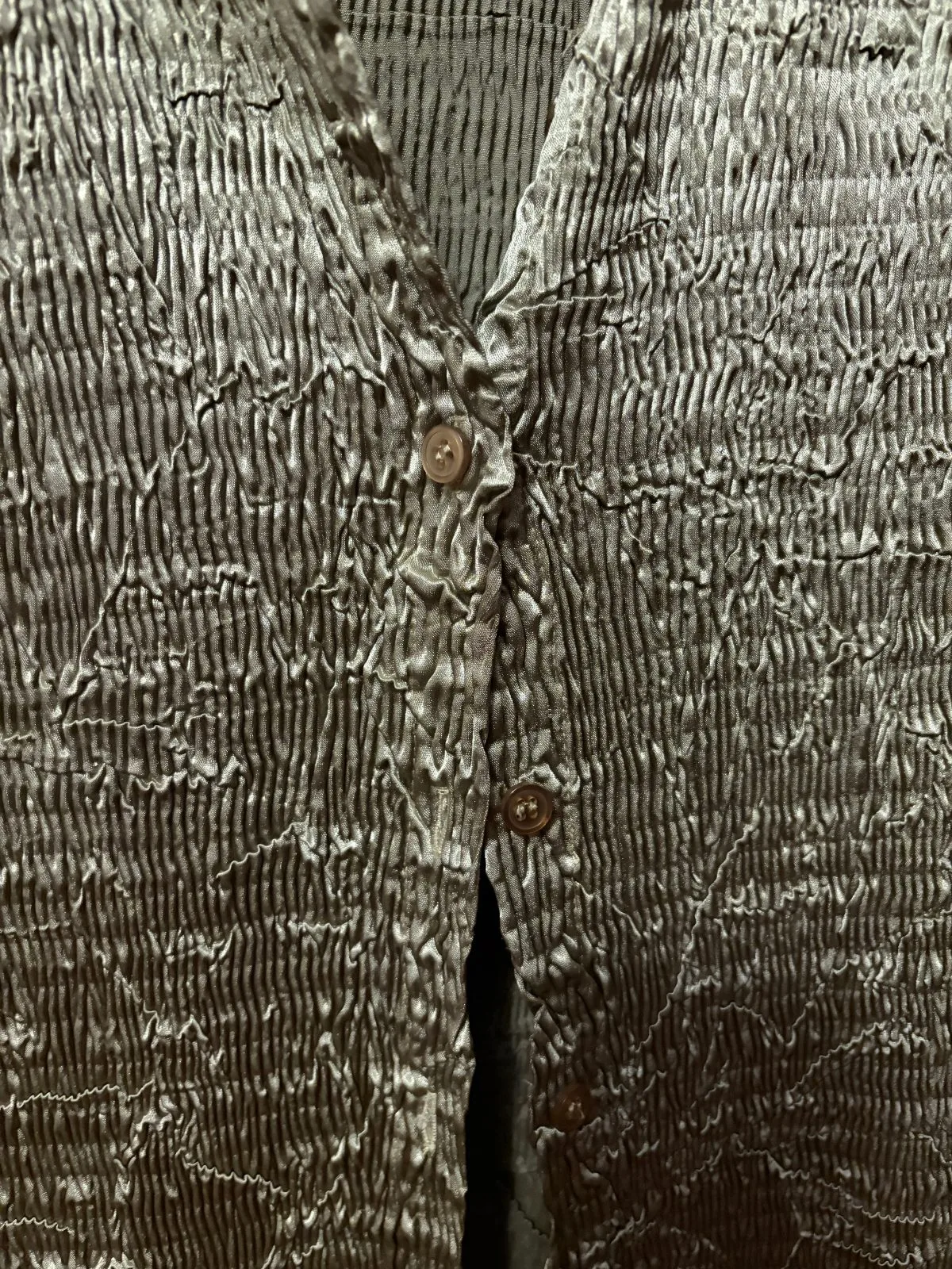Vintage Cordelia Collection Blouse. Pale Green stretchy, glossy fabric. Size 14 — photo 5