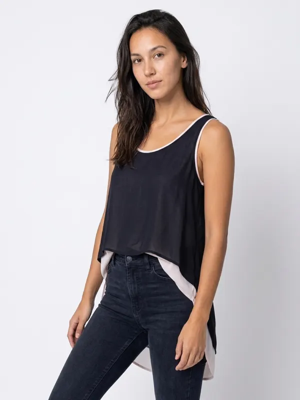 Vintage Country Road Layered Two-Tone Cami Top - NEW no tags