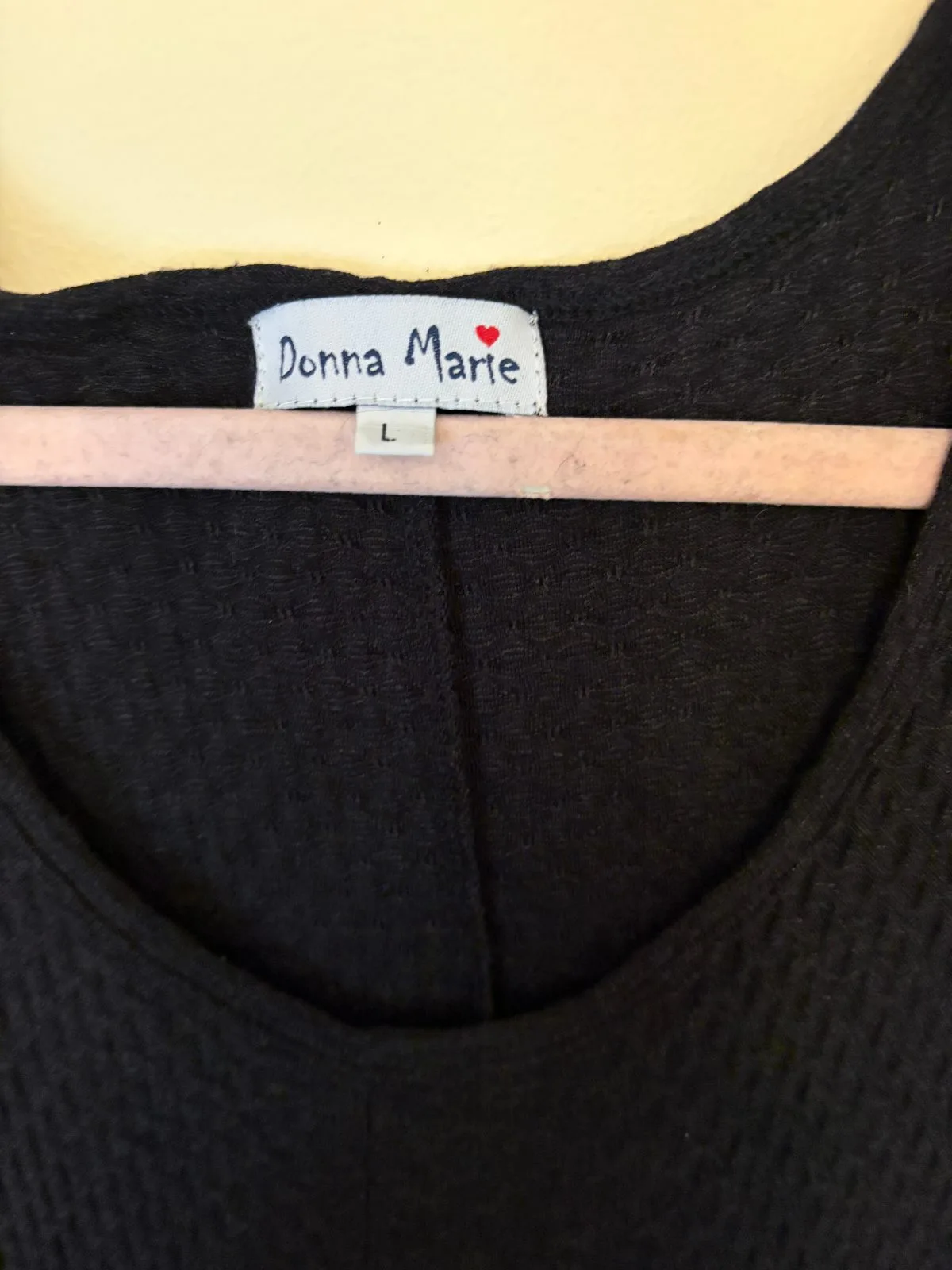 Vintage Donna Marie Black Goth Midi Dress Rayon Lycra Size L — photo 4
