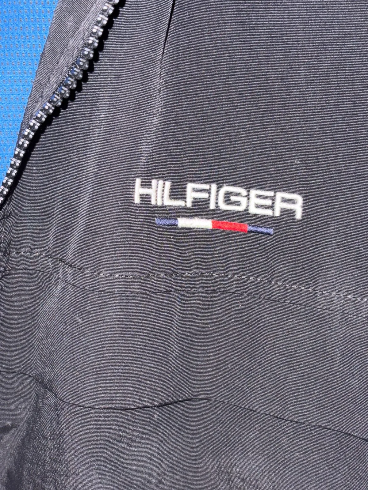 Tommy Hilfiger Windbreaker Jacket Men's Black Hooded Water Resistant — photo 5