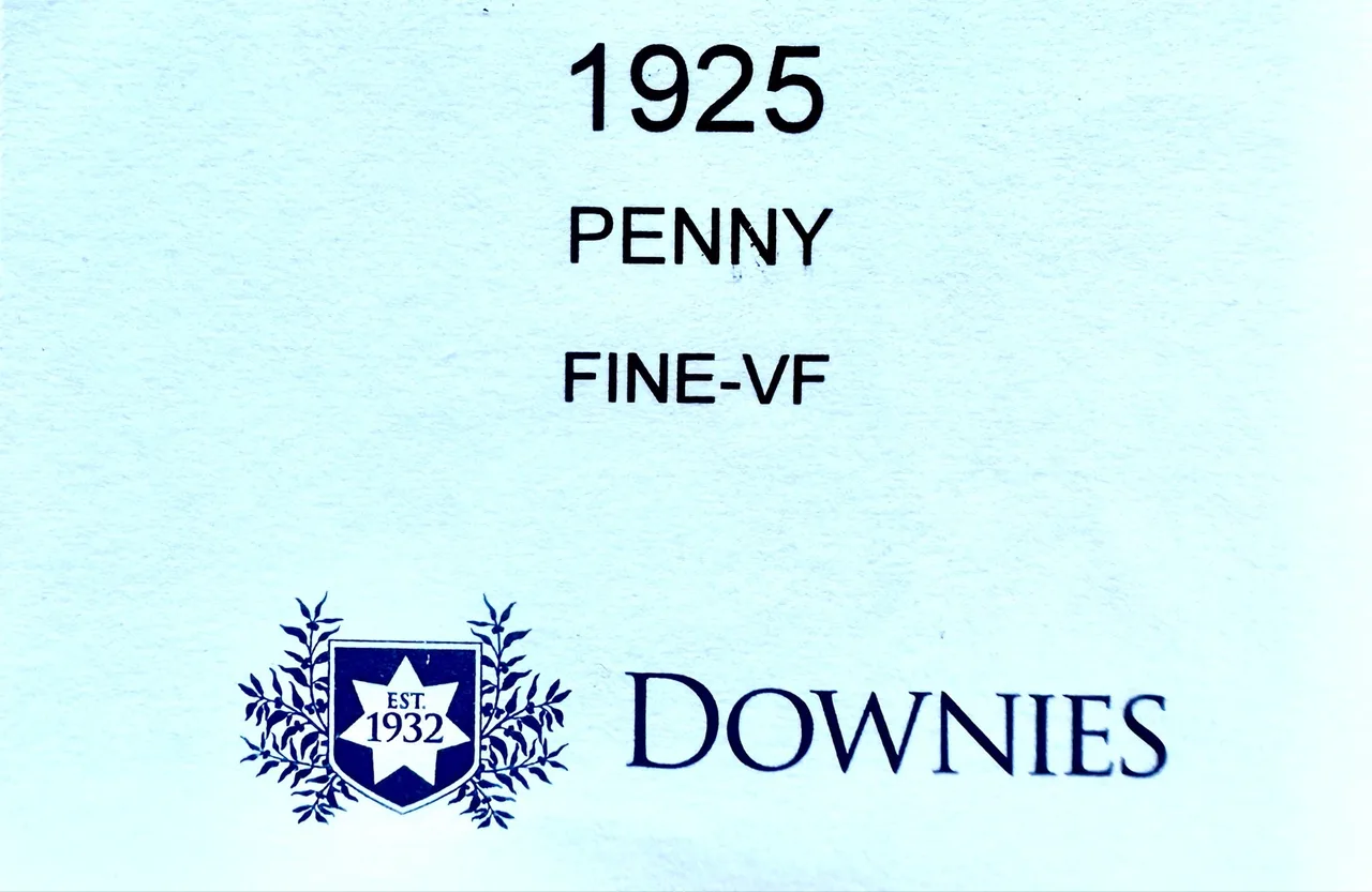 1925 Australian Penny fine to very fine key date highly collectable — photo 3
