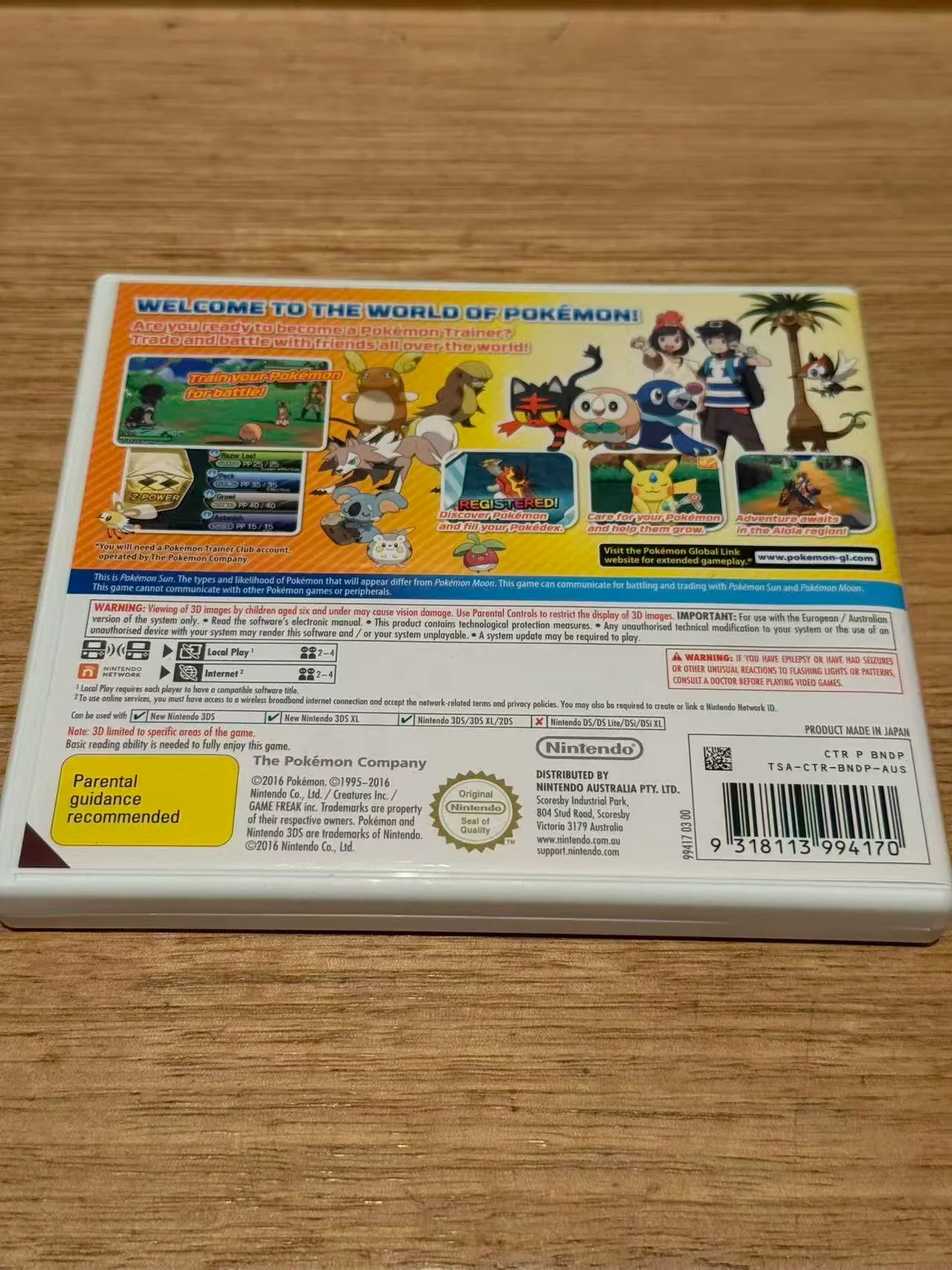 Pokemon Sun Nintendo 3ds - Tested&Working - Genuine Pal/Aus — photo 2