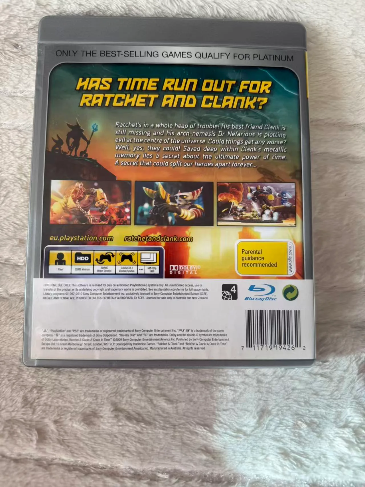 Racthet & Clank A Crack In Time Sony Playstation 3 (PS3) Tested&Working — photo 2