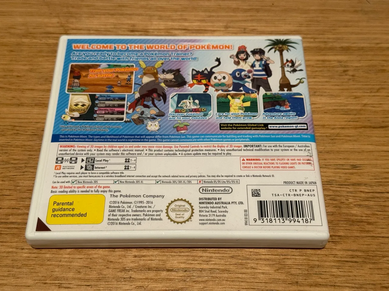 Pokemon Moon Nintendo 3ds Aus- genuine - tested and working — photo 2