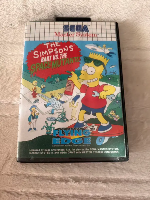 The Simpsons Bart Vs. The Space Mutants Sega Master system - Missing manual - Pa