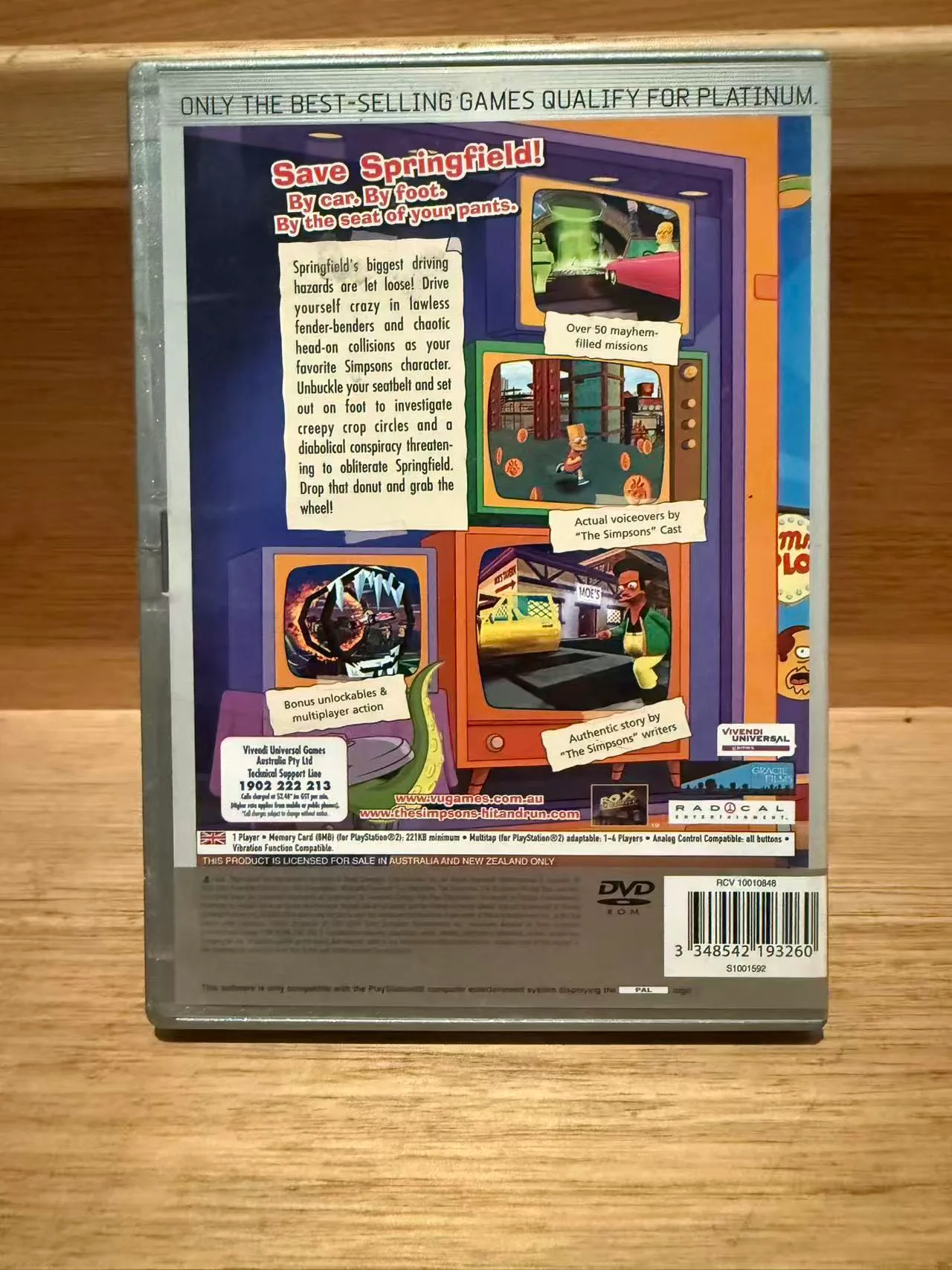 The Simpsons Hit & Run Sony Playstation 2 (PS2) Pal Aus - Tested&Working — photo 2