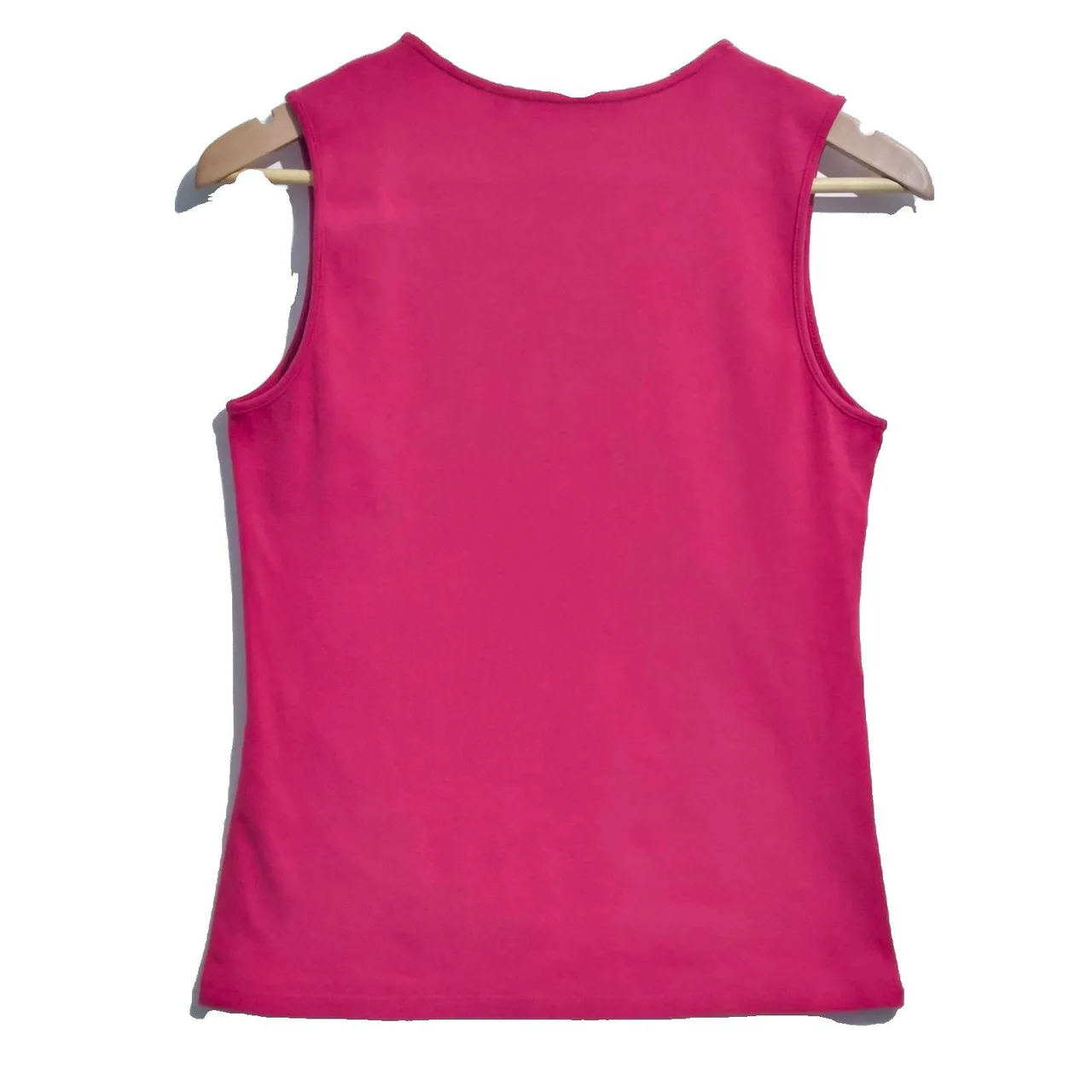 Marco Polo Red Singlet Tank Top Size M 100% Cotton 100% Silk Trim Layering Basic – photo 5