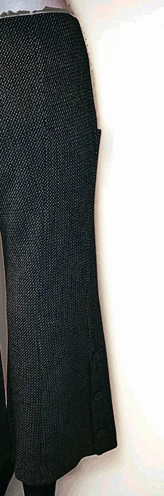 Veronika Maine Birdseye Knit Pants Womens 10 Cropped Flare Button Cuff Trousers – photo 7