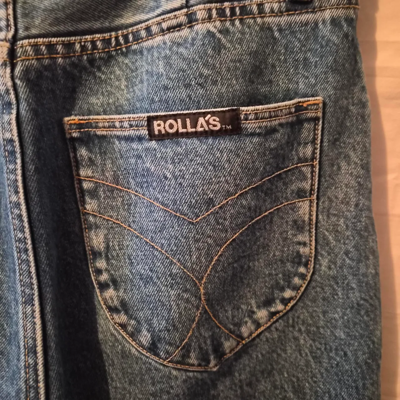 Rollas Mimi Jeans 27 9 High Waisted Tapered Barrel Leg Rigid Blue Button Fly Vtg – photo 7