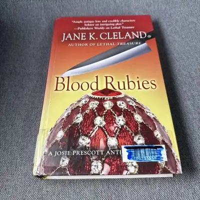 Blood Rubies Hardcover Jane K. Cleland Large Print Font Ex Library