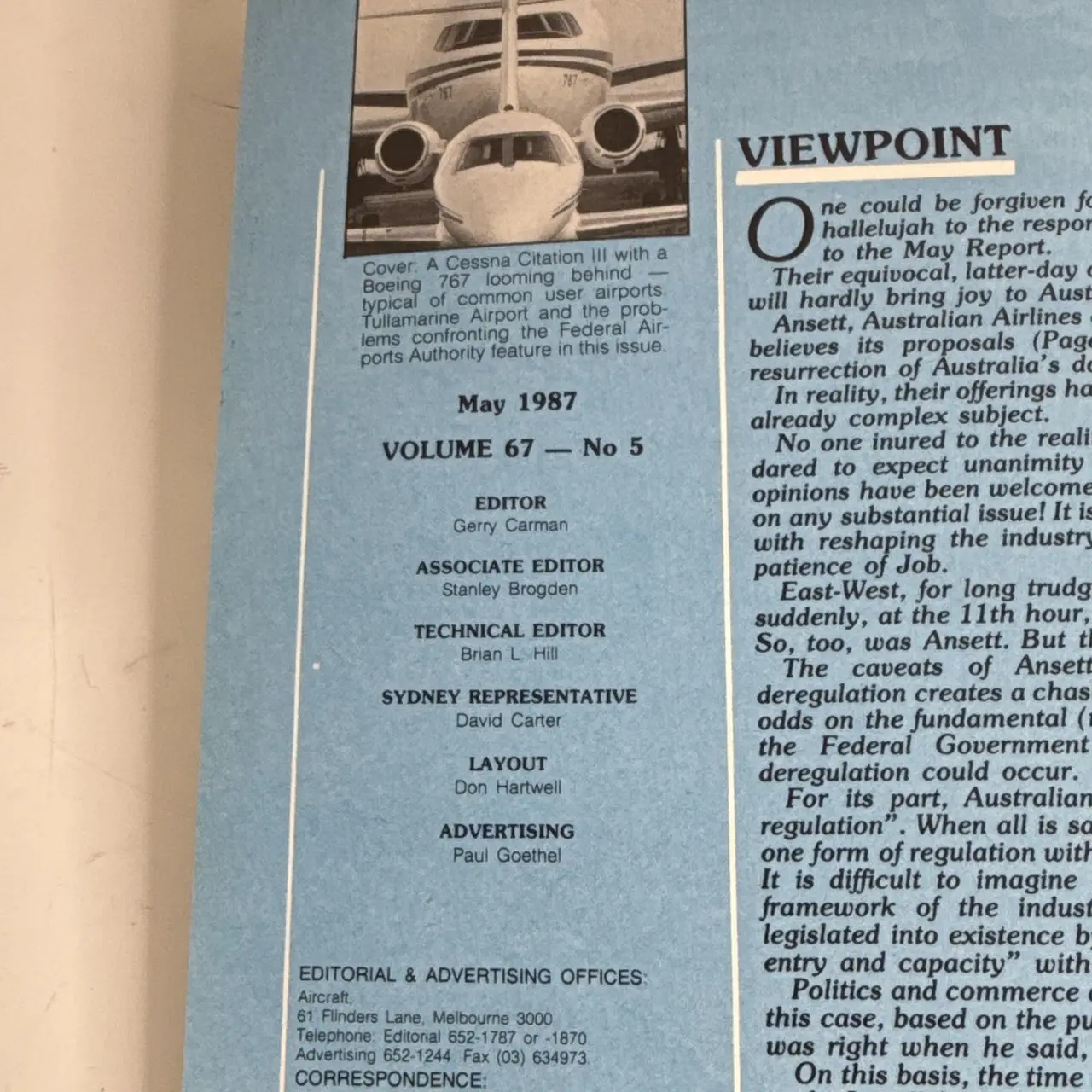 aircraft magazine may june july 1987 aviation issue volume 67 Australasia – photo 8