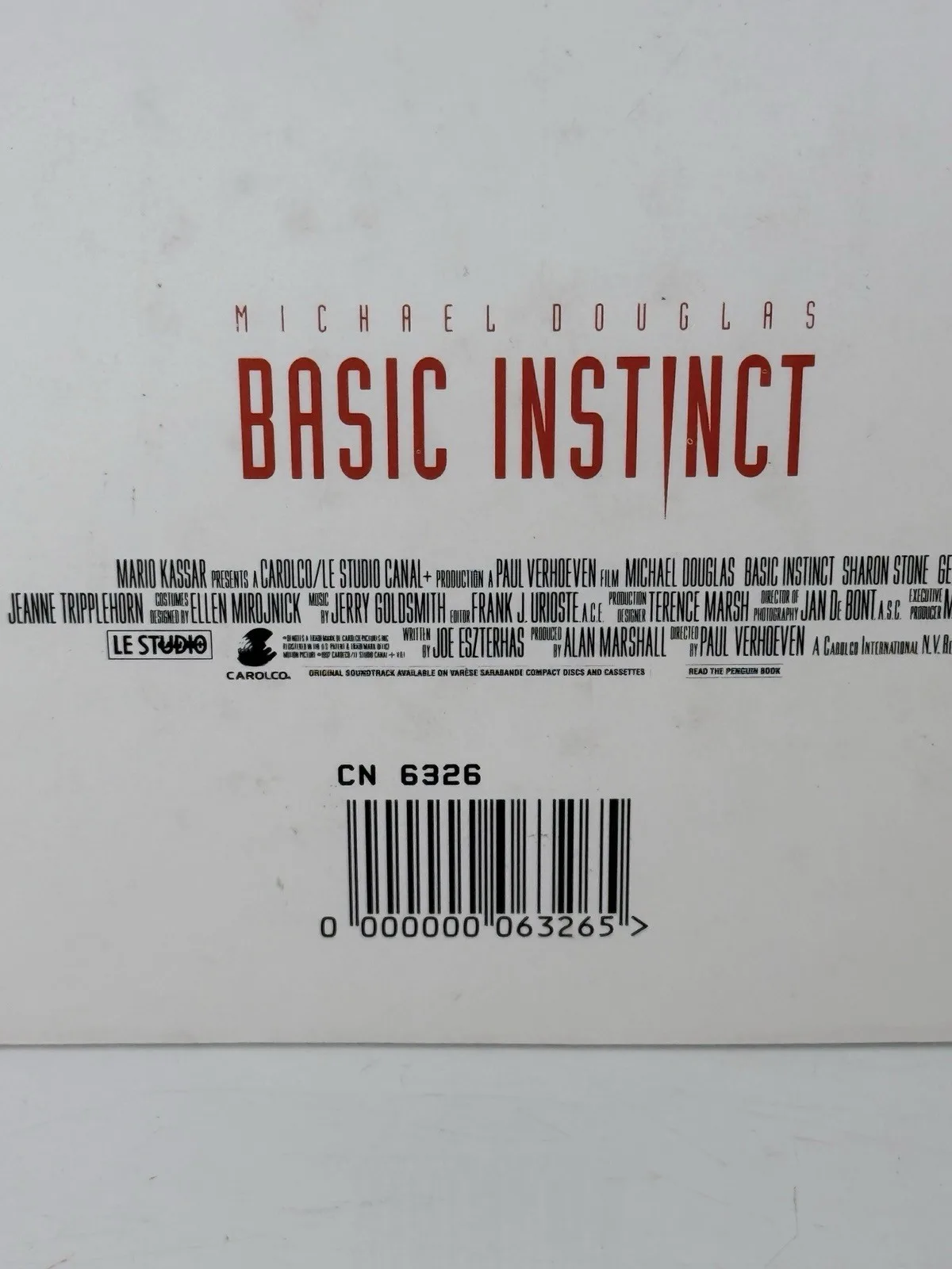 Basic Instinct by Richard Osborne & Joe Eszterhas Hardcover w/ Dust Jacket – photo 3